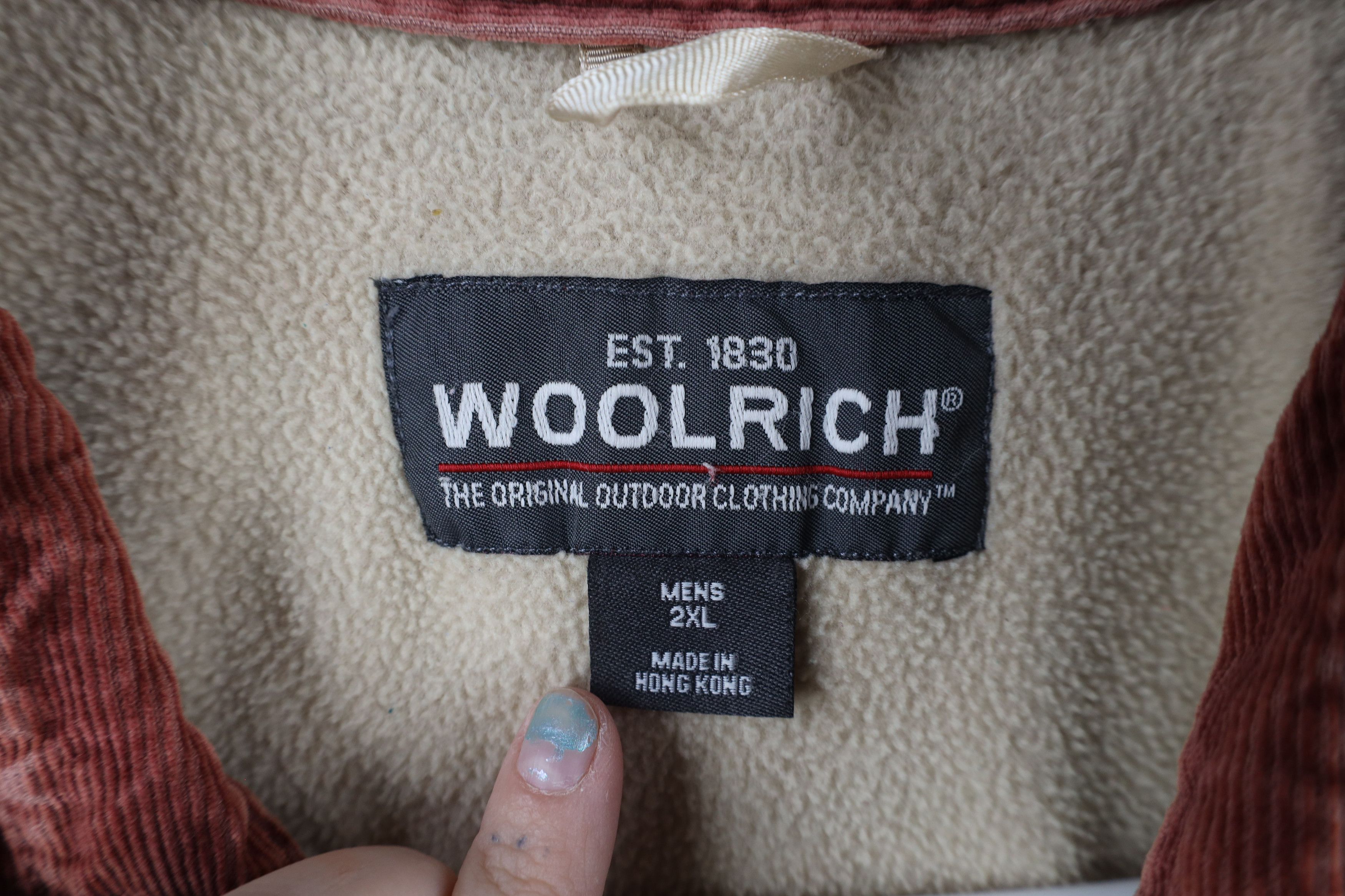 Vintage Vintage Woolrich Fleece Lined Corduroy Button Shirt Jacket Size US XXL / EU 58 / 5 - 10 Thumbnail