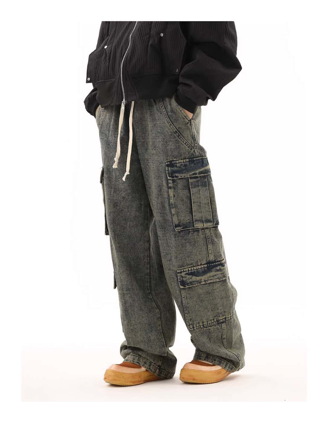 Other y2k double cargo baggy distressed pants Size US 30 / EU 46 - 7 Thumbnail