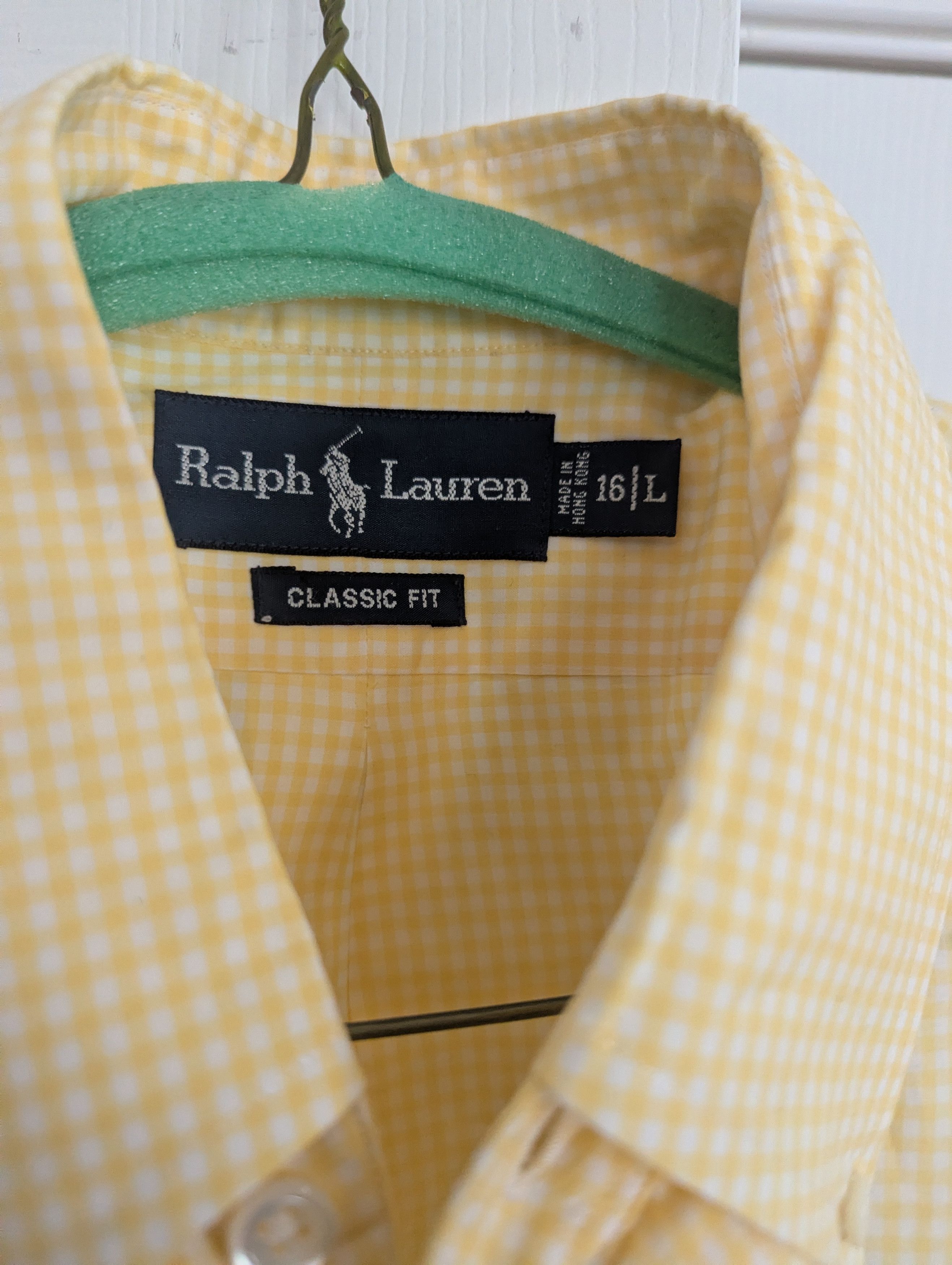 Polo Ralph Lauren Classic fit yellow checked shirt Size US L / EU 52-54 / 3 - 5 Thumbnail