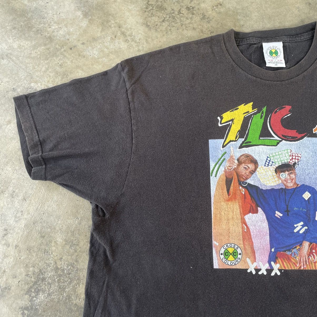 Cross Colours × Rap Tees × Vintage 🔥🔥Cross Colours X TLC Raptees Hip Hop Group Promo Tee Size US XL / EU 56 / 4 - 8 Thumbnail