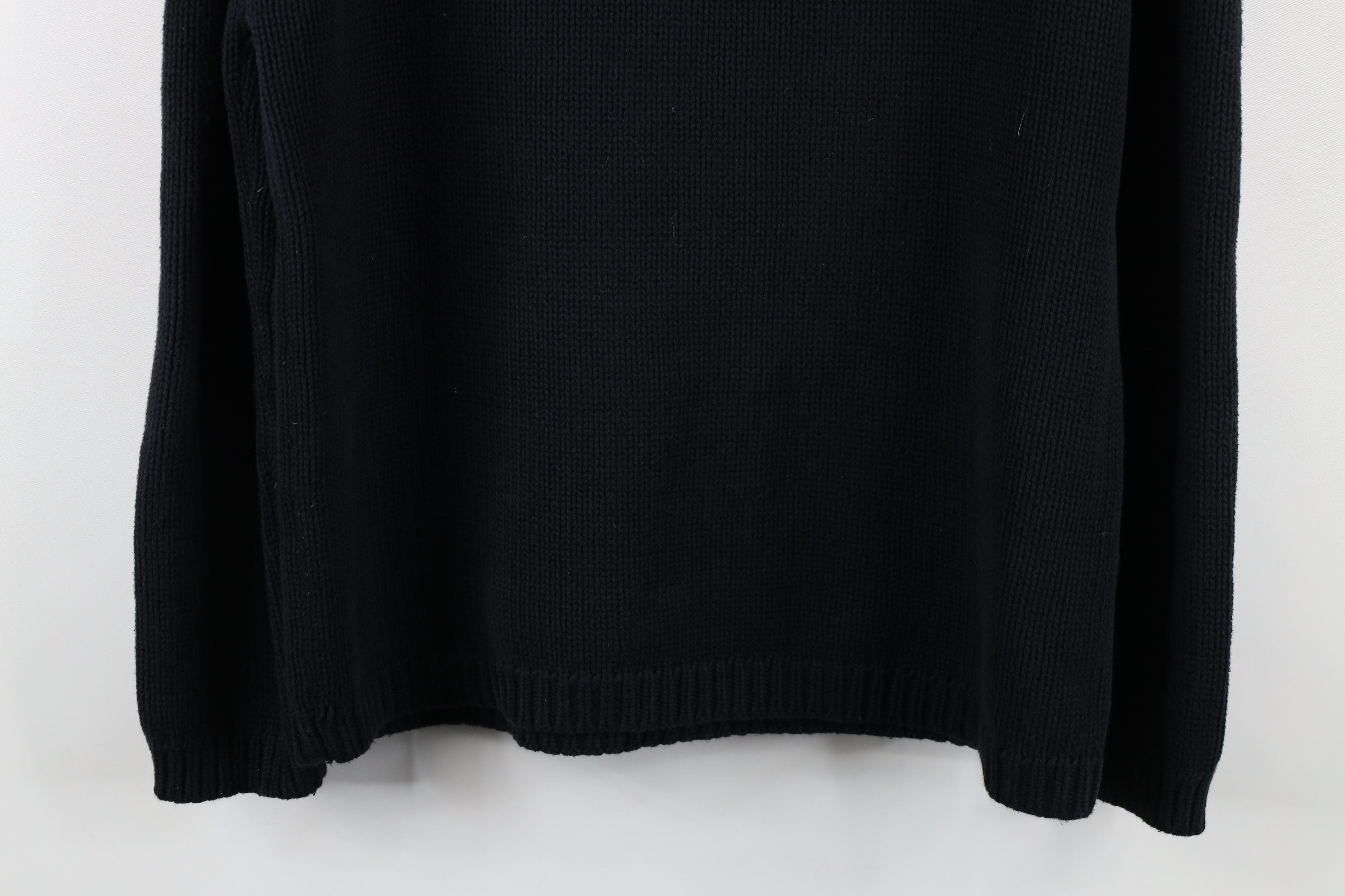 Vintage Vintage 90s Streetwear Blank Cotton Knit Turtleneck Sweater Size L / US 10 / IT 46 - 11 Thumbnail