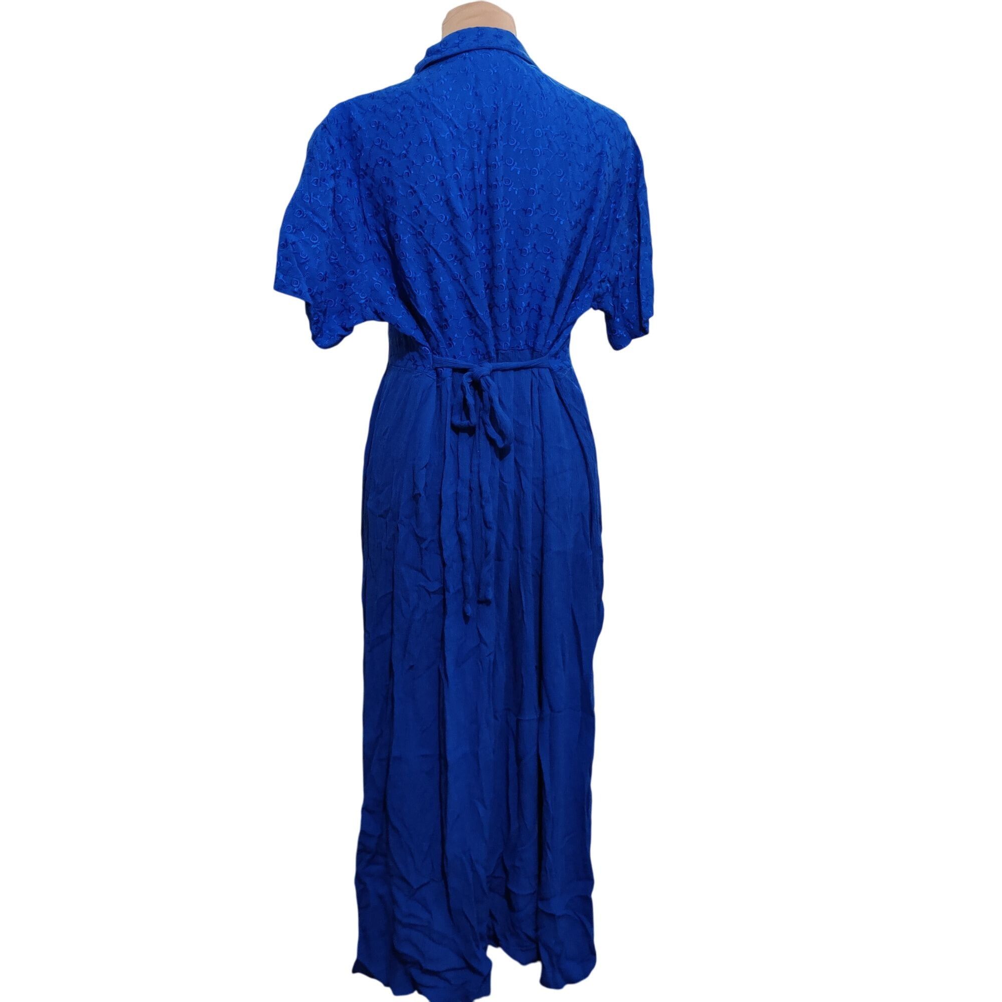 Vintage Vintage 220 Hickory Womens Dress Maxi Floral Embroidery Shor Size XL / US 12-14 / IT 48-50 - 4 Thumbnail