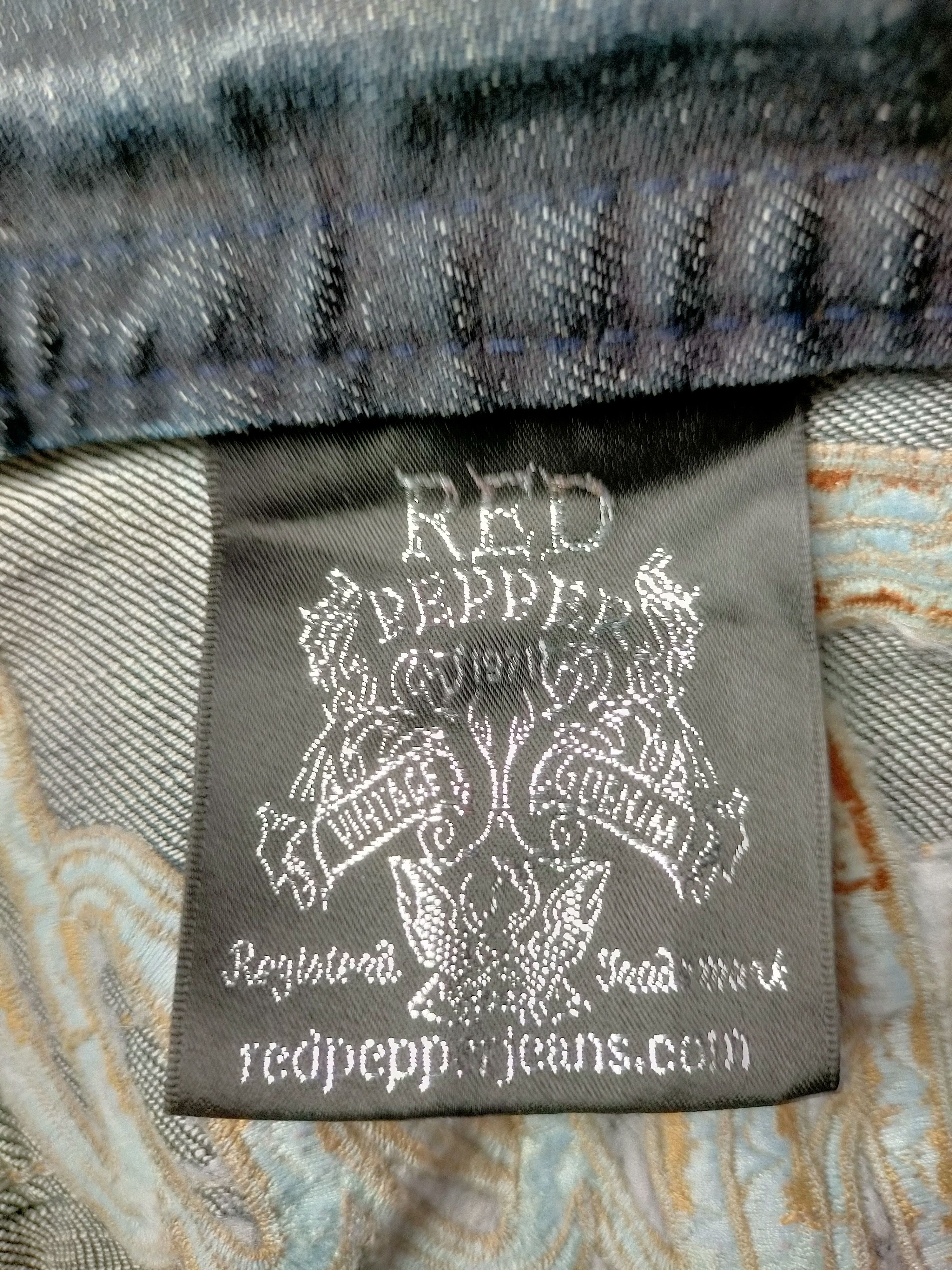 If Six Was Nine Flare Jeans Red Pepper Embroidered Boot cut Jeans Size US 29 - 25 Thumbnail