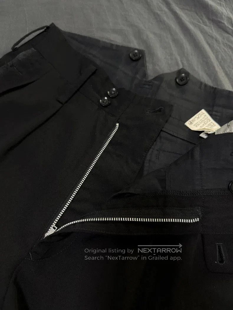 Yohji Yamamoto Yohji Yamamoto Wool Silk Trimmed Dress Pants. Size US 26 / EU 42 - 3 Thumbnail