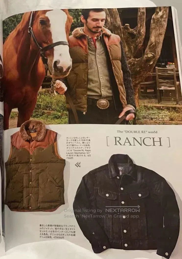 RRL Ralph Lauren RRL Classic Down Vest with Leather Accents. Size US M / EU 48-50 / 2 - 2 Thumbnail