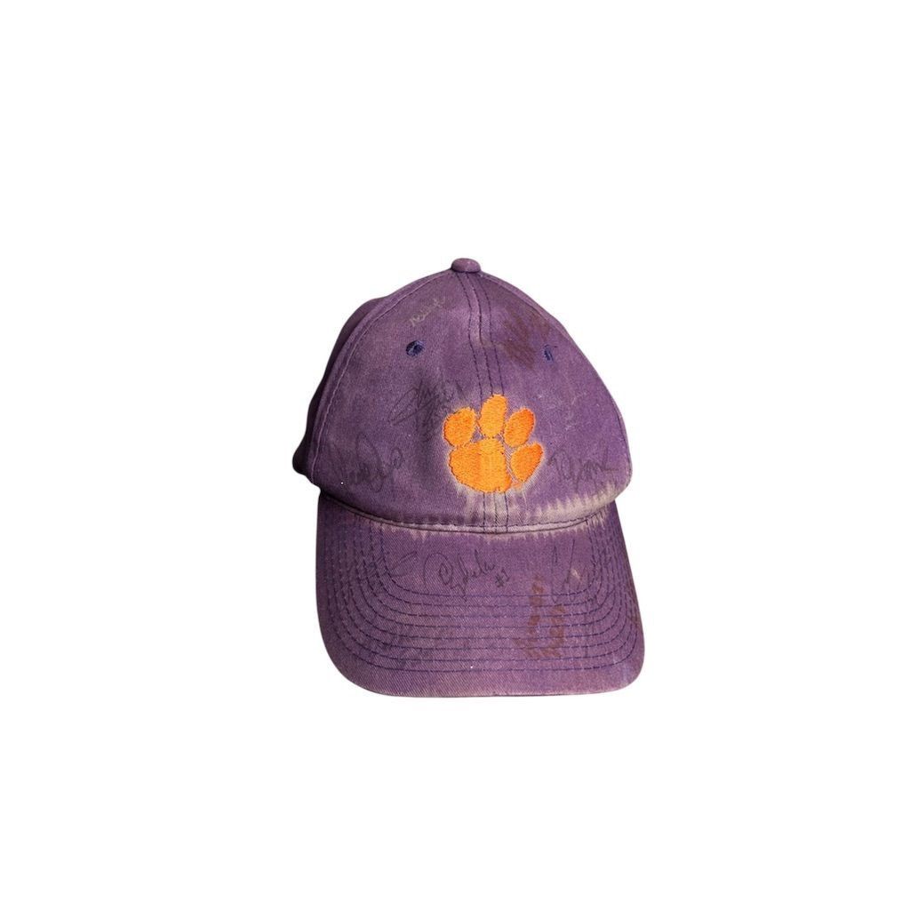 NCAA Purple Y2K Clemson Autographed Hat natural sun distress Size ONE SIZE - 8 Thumbnail
