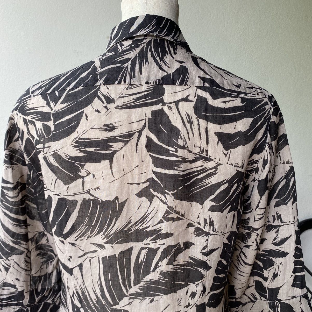 Max Mara Max Mara WEEKEND Beige Leaf Print Button-Up Shirt Size XS / US 0-2 / IT 36-38 - 6 Thumbnail