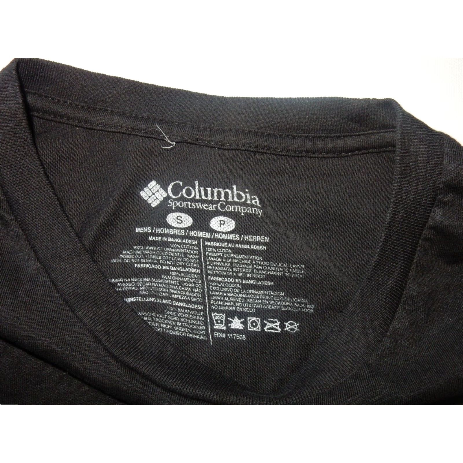 Vintage Columbia T Shirt Mens Small Black Short Sleeve Cotton Size US S / EU 44-46 / 1 - 2 Thumbnail