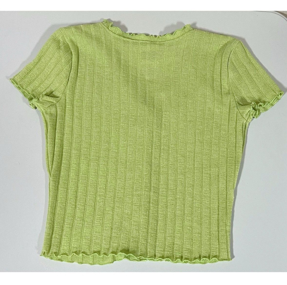 Sonoma SO Green Solid Ribbed Button-Up Top Shirt Blouse Tee Size S✨ Size S / US 4 / IT 40 - 4 Thumbnail