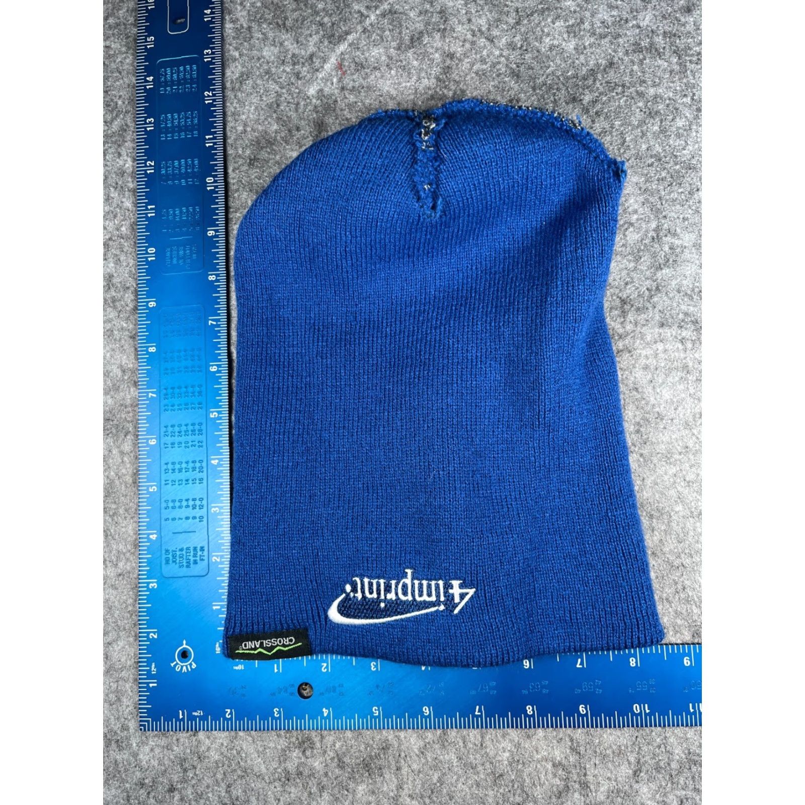 Vintage Crossland Beanie Adult One Size Blue Knit 100%Acrylic Striped Hat Winter Casual Workwear Mens Women’s Size ONE SIZE - 6 Thumbnail