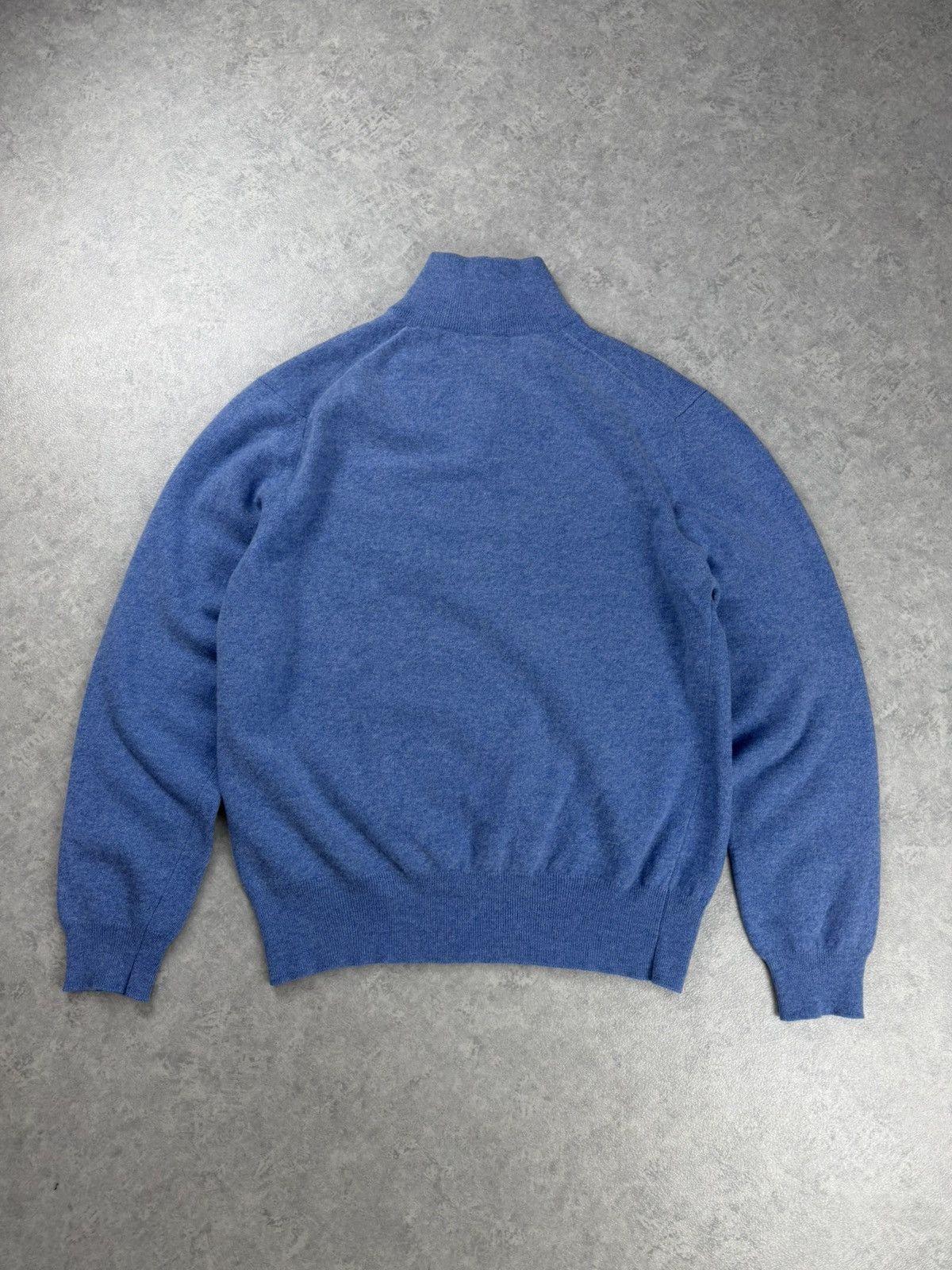 Scott & Charters Scott & Charters Lambswool 1/4 Zip Sweater Blue Size 44 Size US S / EU 44-46 / 1 - 10 Thumbnail