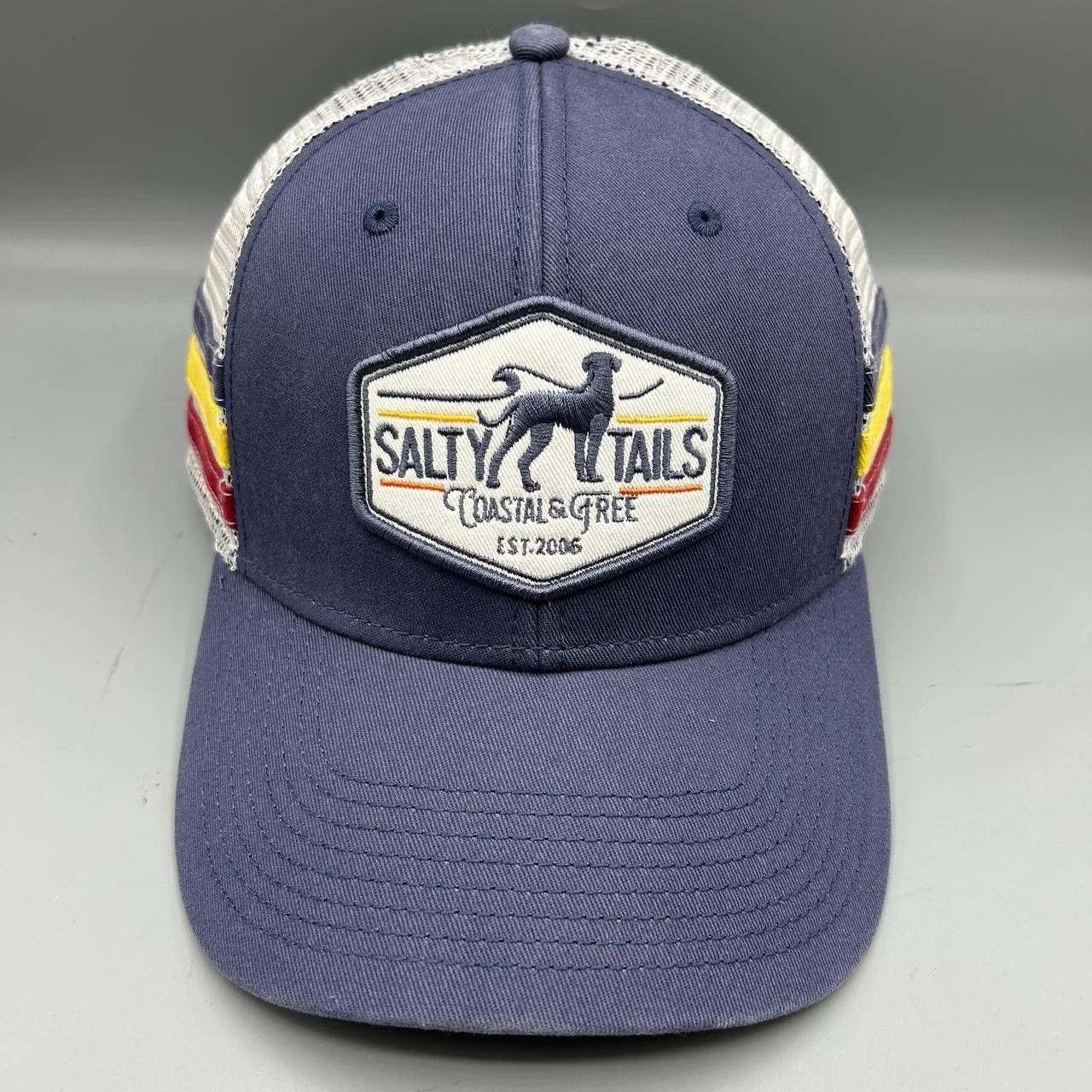 Other Salty Tails Coastal & Free Trucker Hat Men Purple Snap Back Size ONE SIZE - 1 Thumbnail