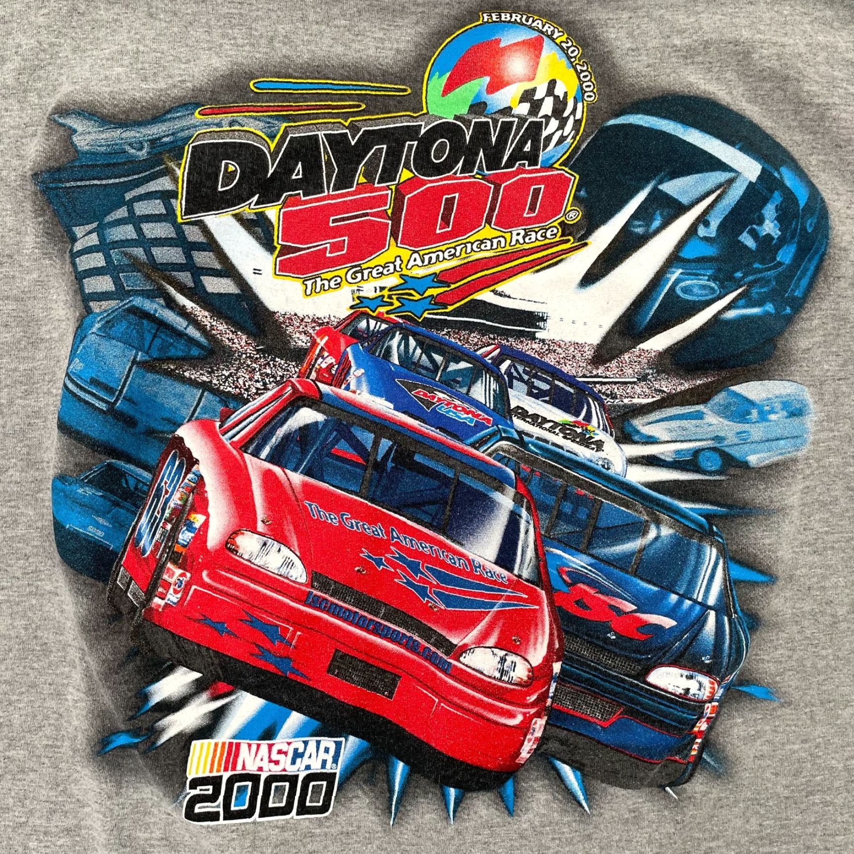 NASCAR VINTAGE Nascar Daytona 500 Shirt Adult Medium Tee Men Logo All Sport Crewneck M Gray Blue Size US M / EU 48-50 / 2 - 3 Thumbnail