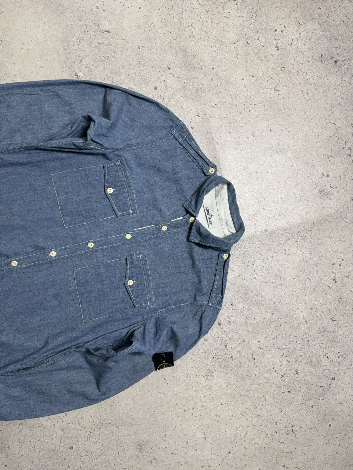 Stone Island Stone Island Luxury Button Up Shirt Patch Size XL Size US XL / EU 56 / 4 - 5 Thumbnail