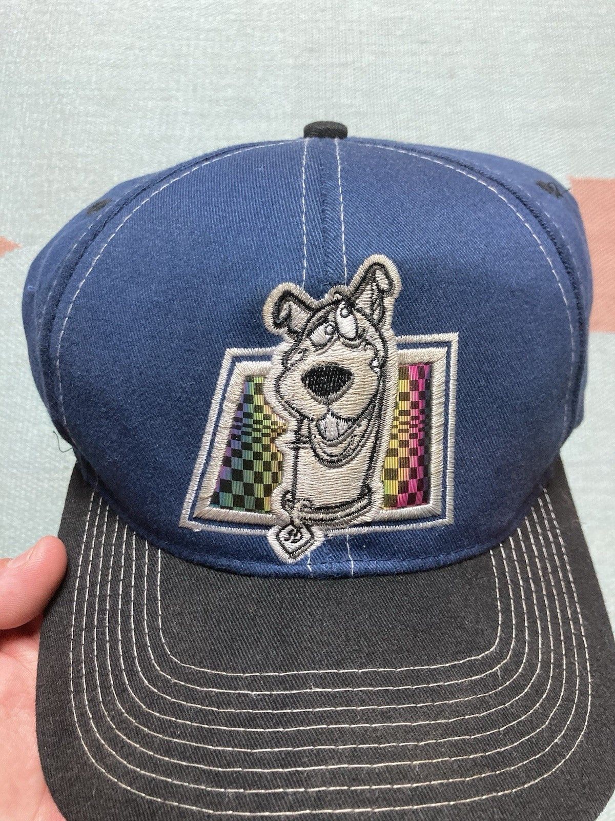 Vintage strapback hat Scooby Doo holographic trippy stoner cartoon Size ONE SIZE - 3 Thumbnail