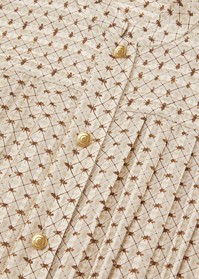 Loro Piana os11x0326 FAQ6125 Leslie Dress in Ivory/Brown Size S / US 4 / IT 40 - 3 Thumbnail