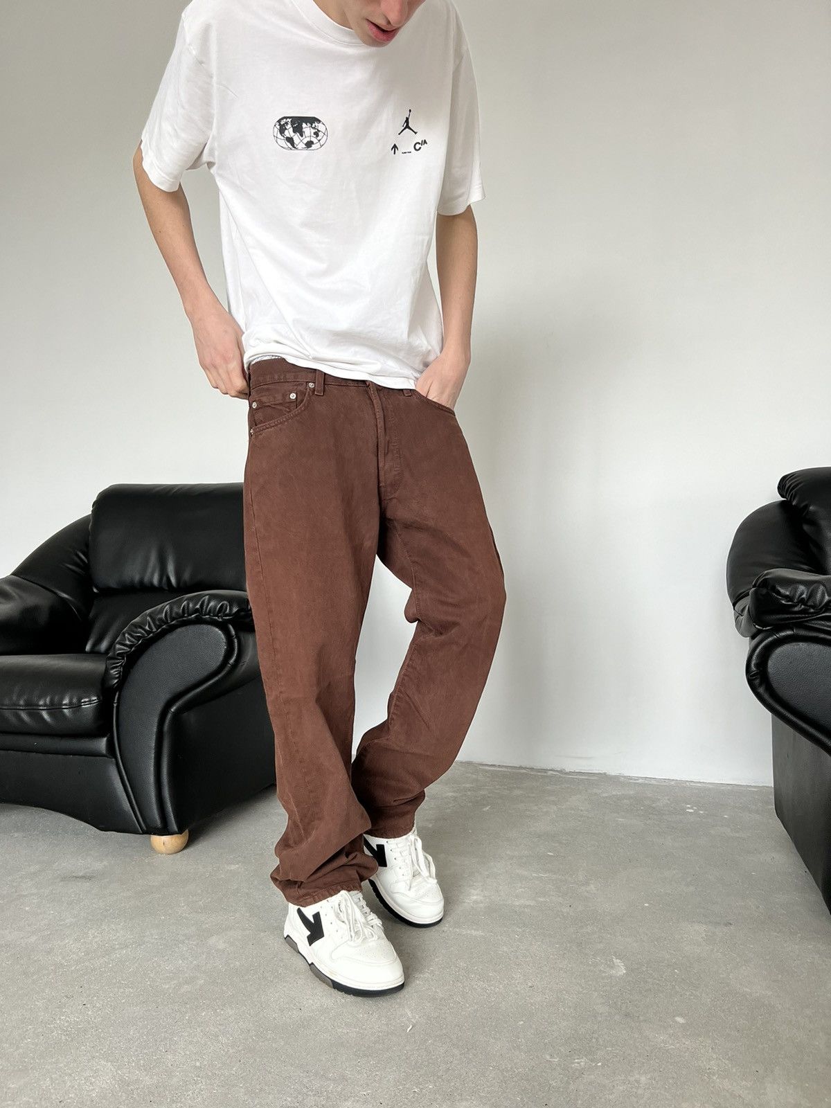 Levi's × Levi's Vintage Clothing × Vintage Crazy y2k Vintage Levi’s brown jeans buggy fit Size US 34 / EU 50 - 2 Thumbnail