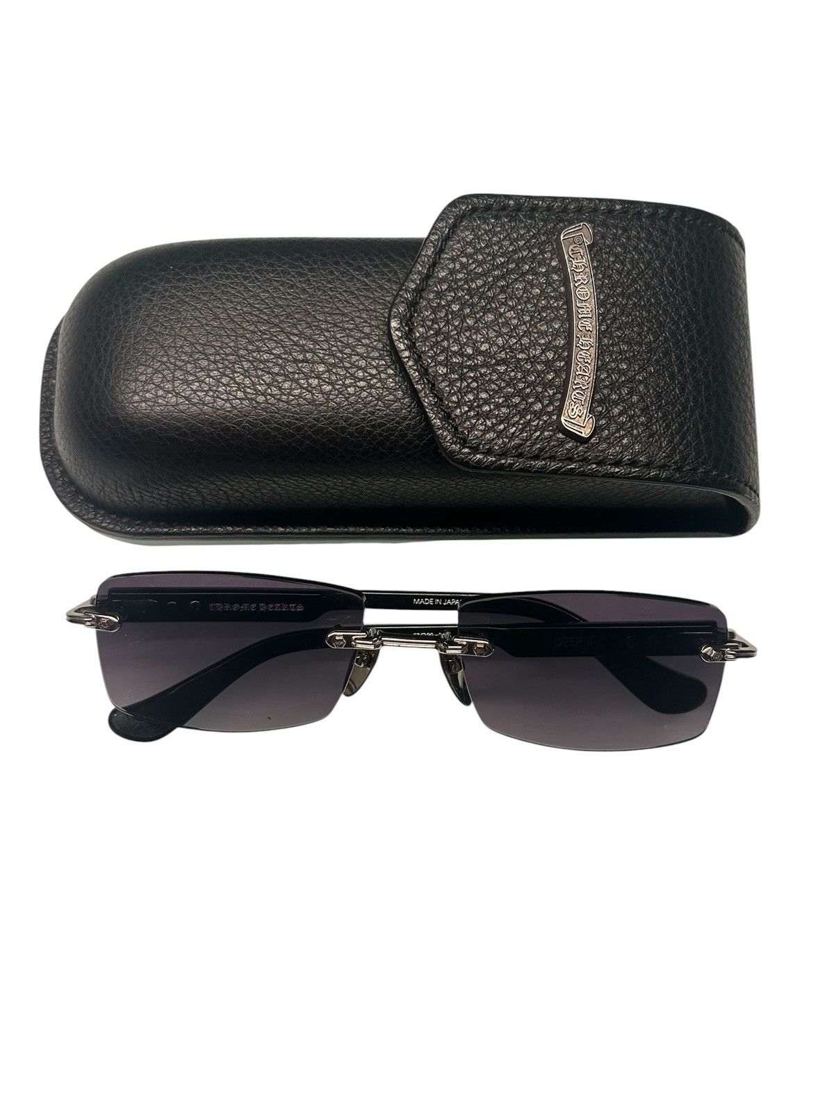 Chrome Hearts Chrome Hearts Deep 2 Black Silver Sunglasses Size ONE SIZE - 2 Thumbnail