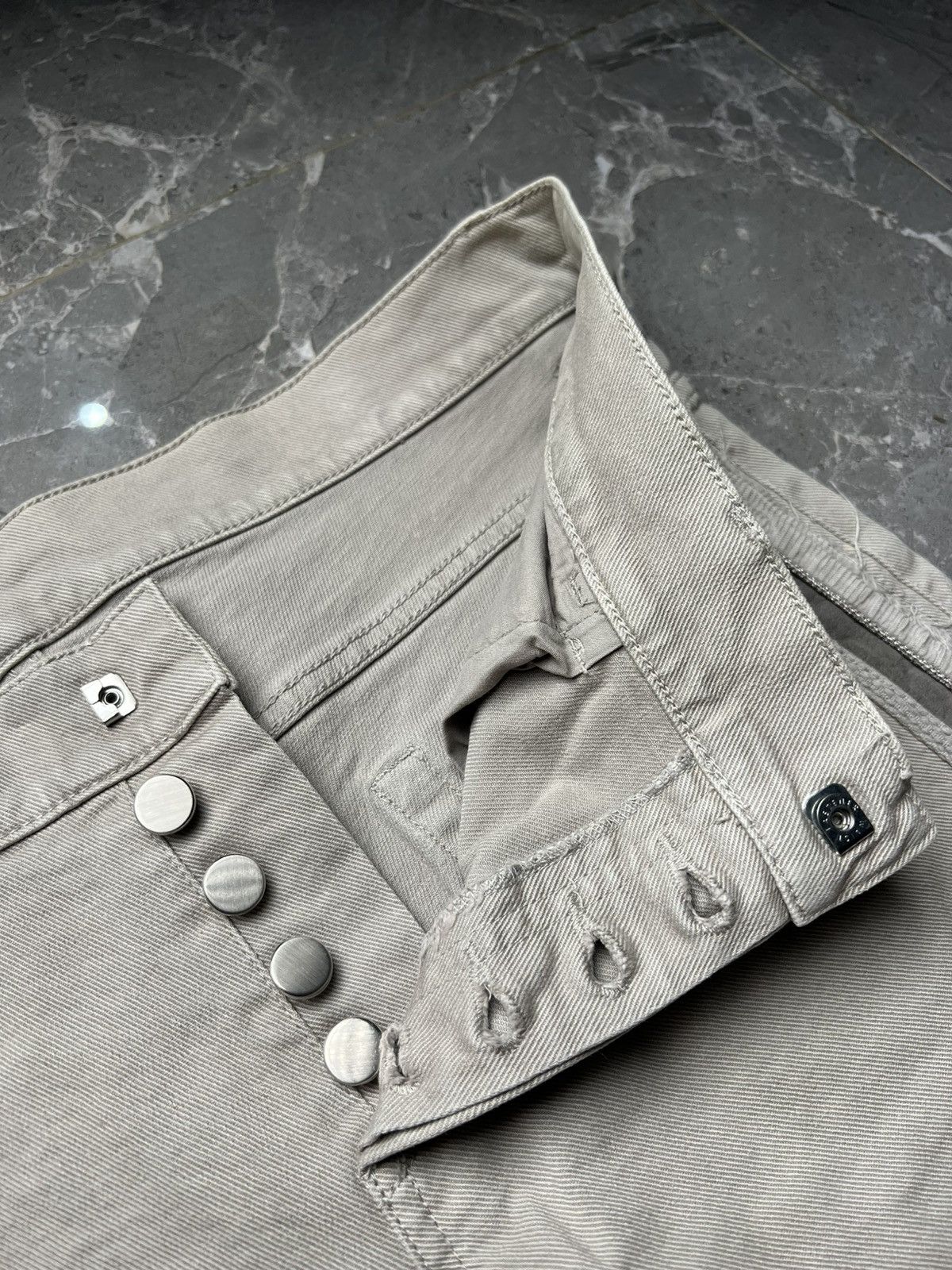 Balmain Balmain by Christophe Decarnin Striped Grey Jeans Size US 29 - 6 Thumbnail