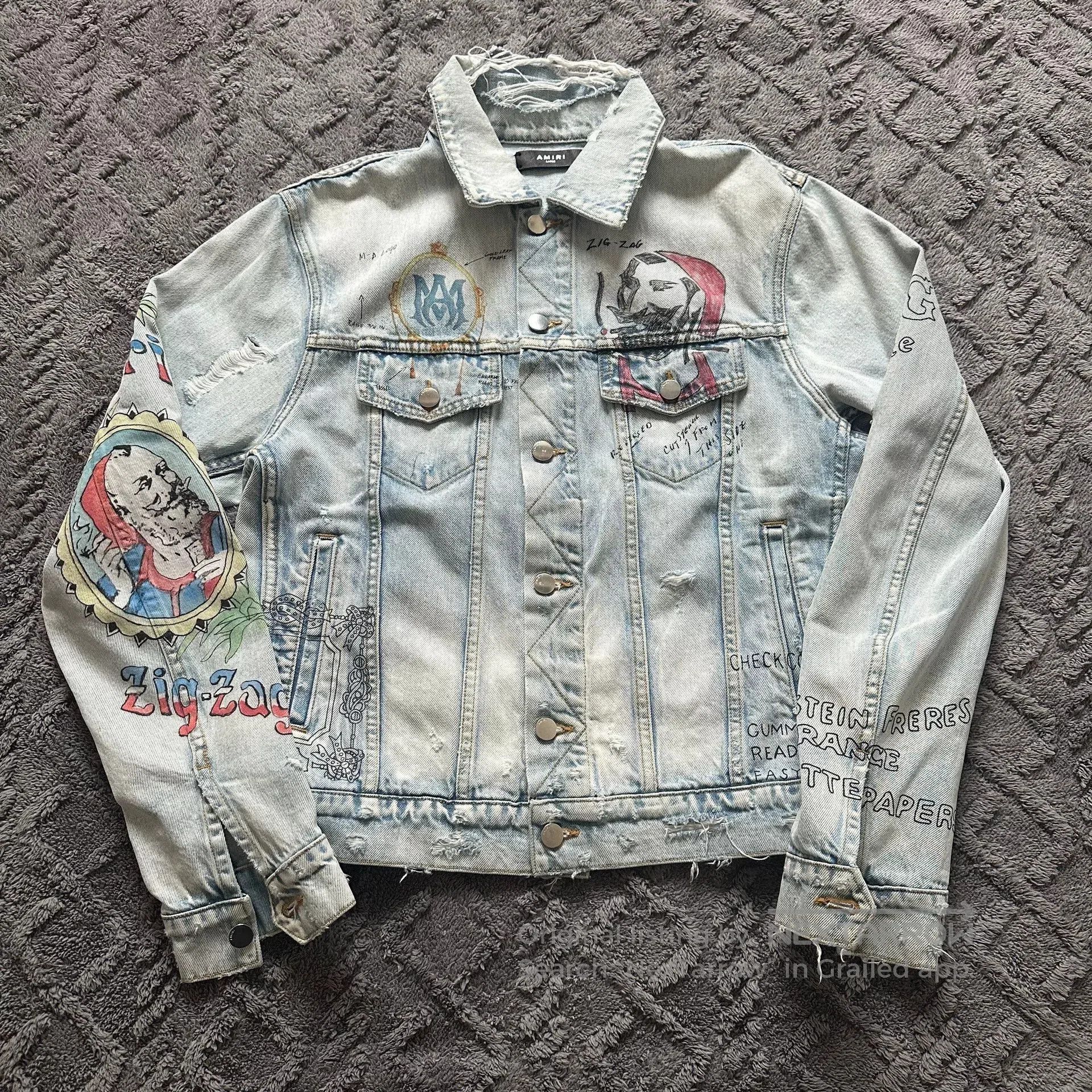 Amiri Amiri Artist Edition Graffiti Denim Jacket. Size US L / EU 52-54 / 3 - 2 Thumbnail