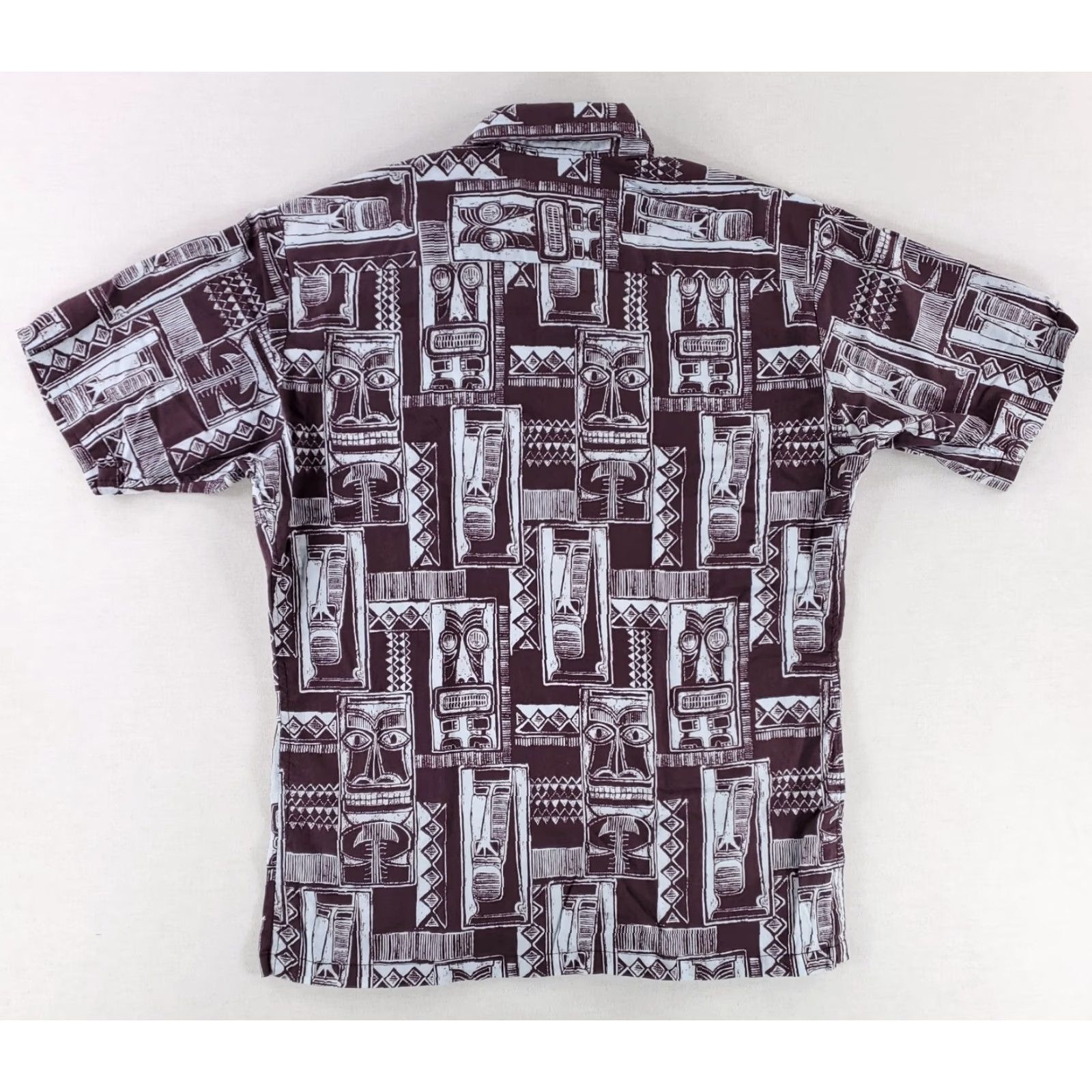 Reyn Spooner Reyn Spooner Hawaiian Shirt Brown Totem Tiki Print Mens S Size US S / EU 44-46 / 1 - 3 Thumbnail