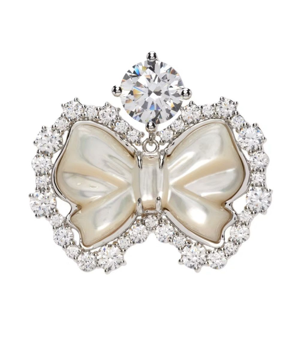 Shushu/Tong SHUSHU/TONG White Crystal YVMIN Edition Bow Earring Size ONE SIZE - 1 Thumbnail