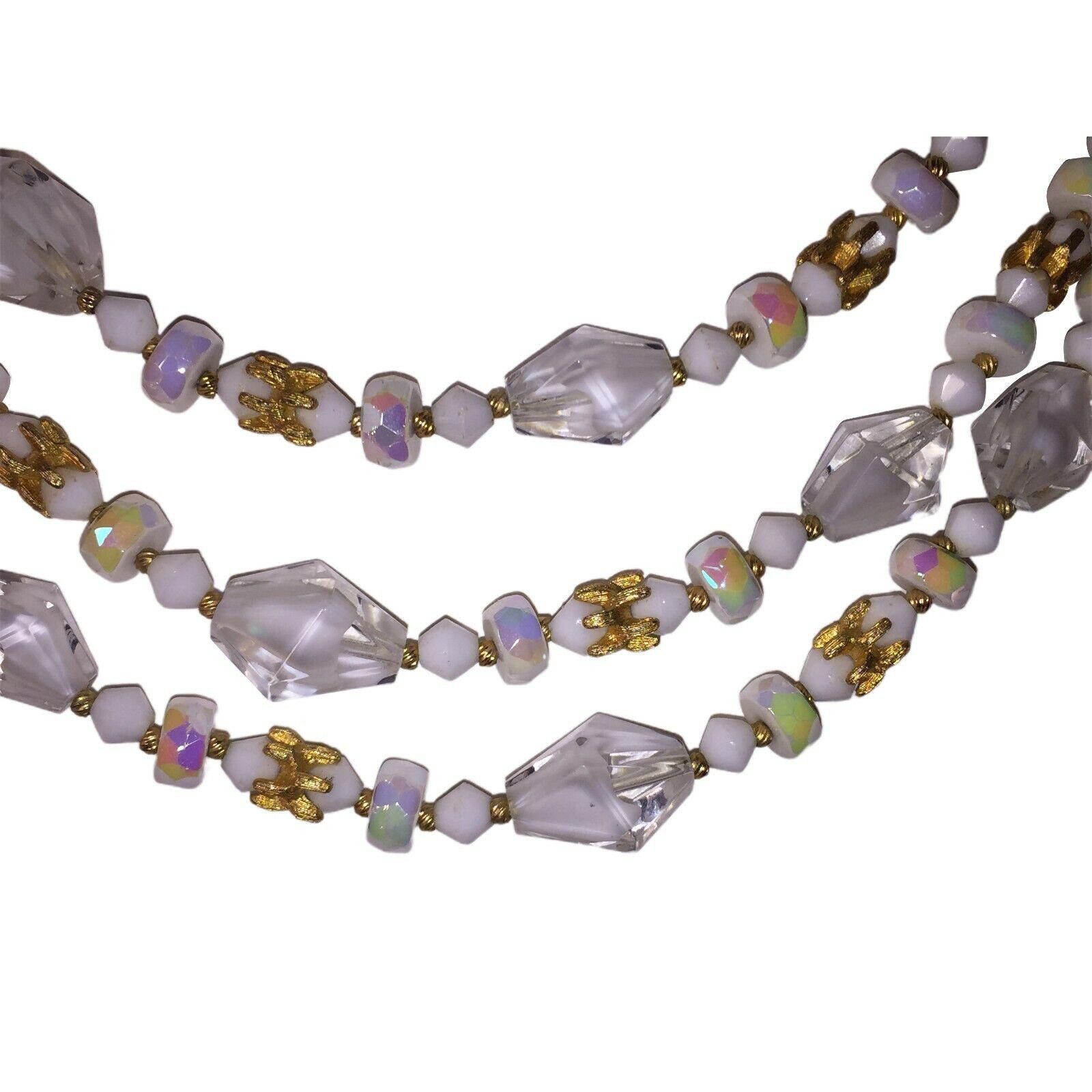 Designer Hattie Carnegie Multi Strand Faceted Glass Necklace Size ONE SIZE - 2 Thumbnail