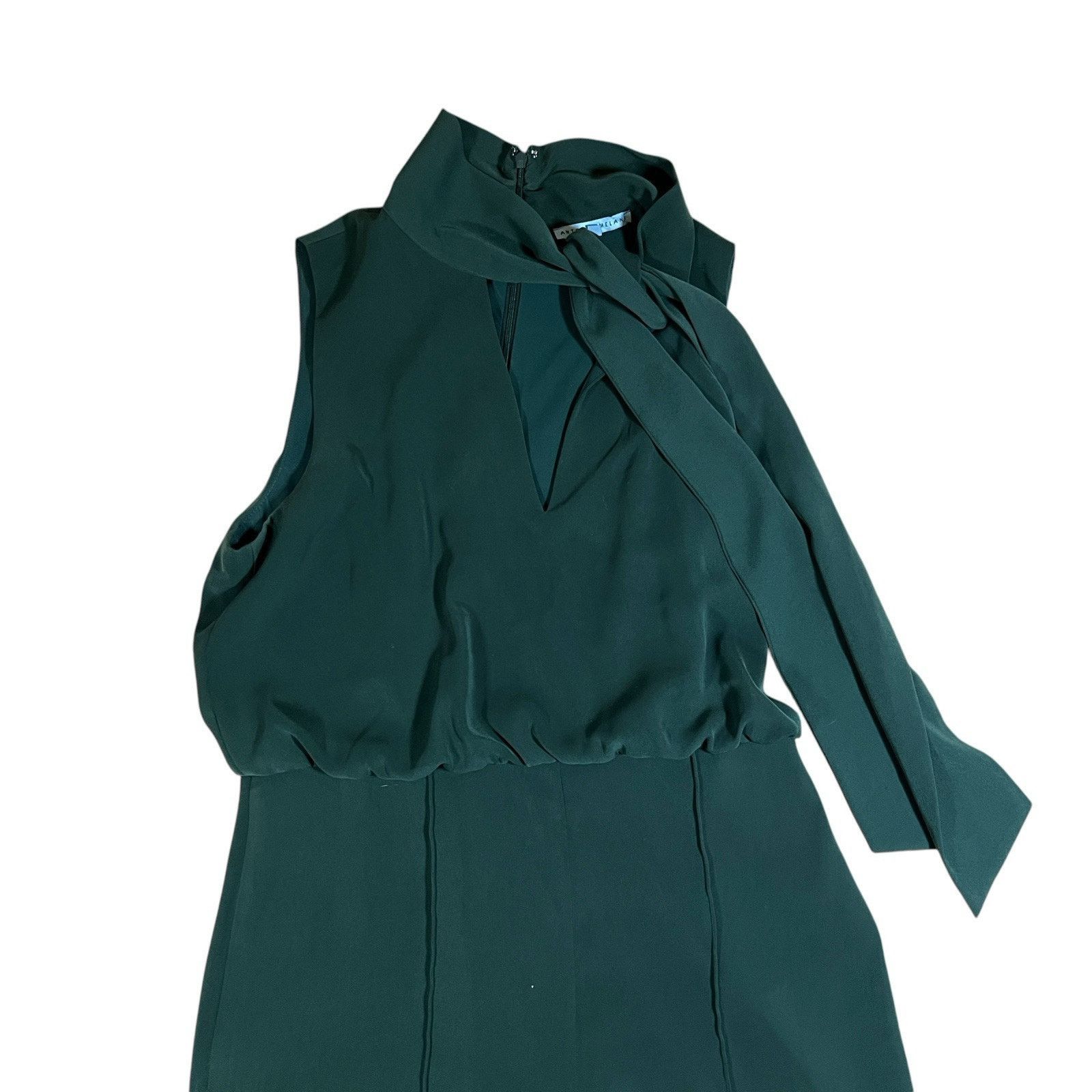 Other Antonio Melani Dark Green Sleeveless Wide Leg Jumpsuit Sz14 Size 36" / US 14 / IT 50 - 2 Thumbnail