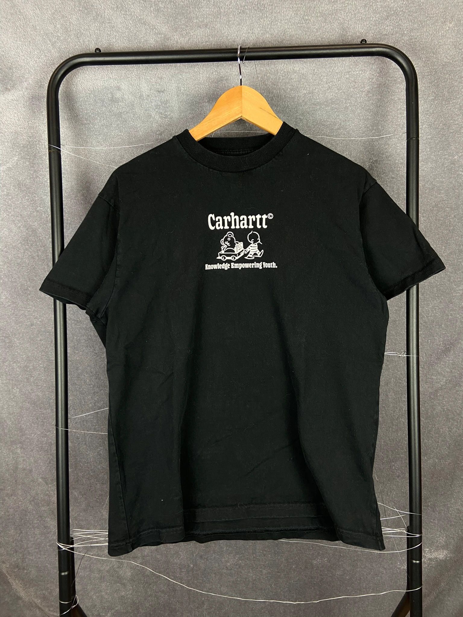 Vintage Ghost Black Skull Logo Tee M – Minimalist Gothic Streetwear Size US M / EU 48-50 / 2 - 6 Thumbnail