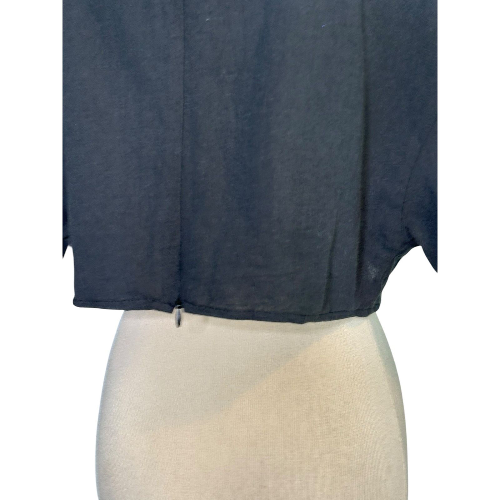 Shein Shein black short sleeves crop blouse size Large Size XS / US 0-2 / IT 36-38 - 7 Thumbnail