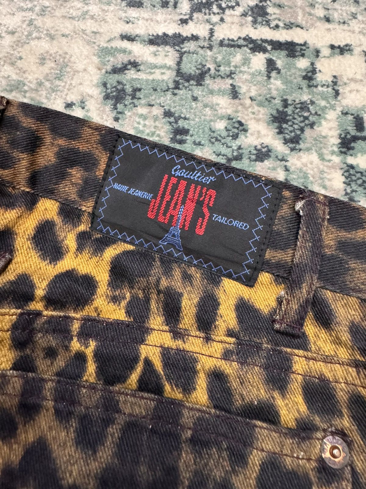Jean Paul Gaultier GAULTIER JEANS LEOPARD PRINT FULL JEANS PANTS Size US 29 - 3 Thumbnail