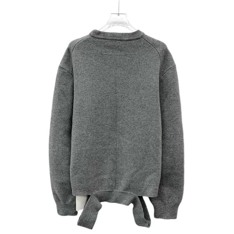 Givenchy Givenchy Gray Wool Crew Neck Long-Sleeve Knit Sweater Size US M / EU 48-50 / 2 - 2 Thumbnail