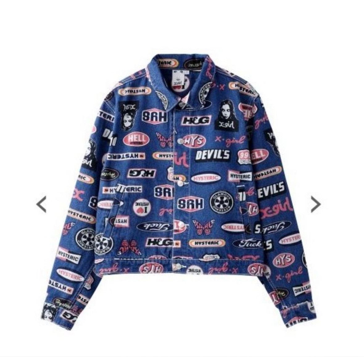 X-girl × HYSTERIC GLAMOUR Denim jacket HYSTERIC GLAMOUR x X-GIRL DENIM JACKET JP RARE
