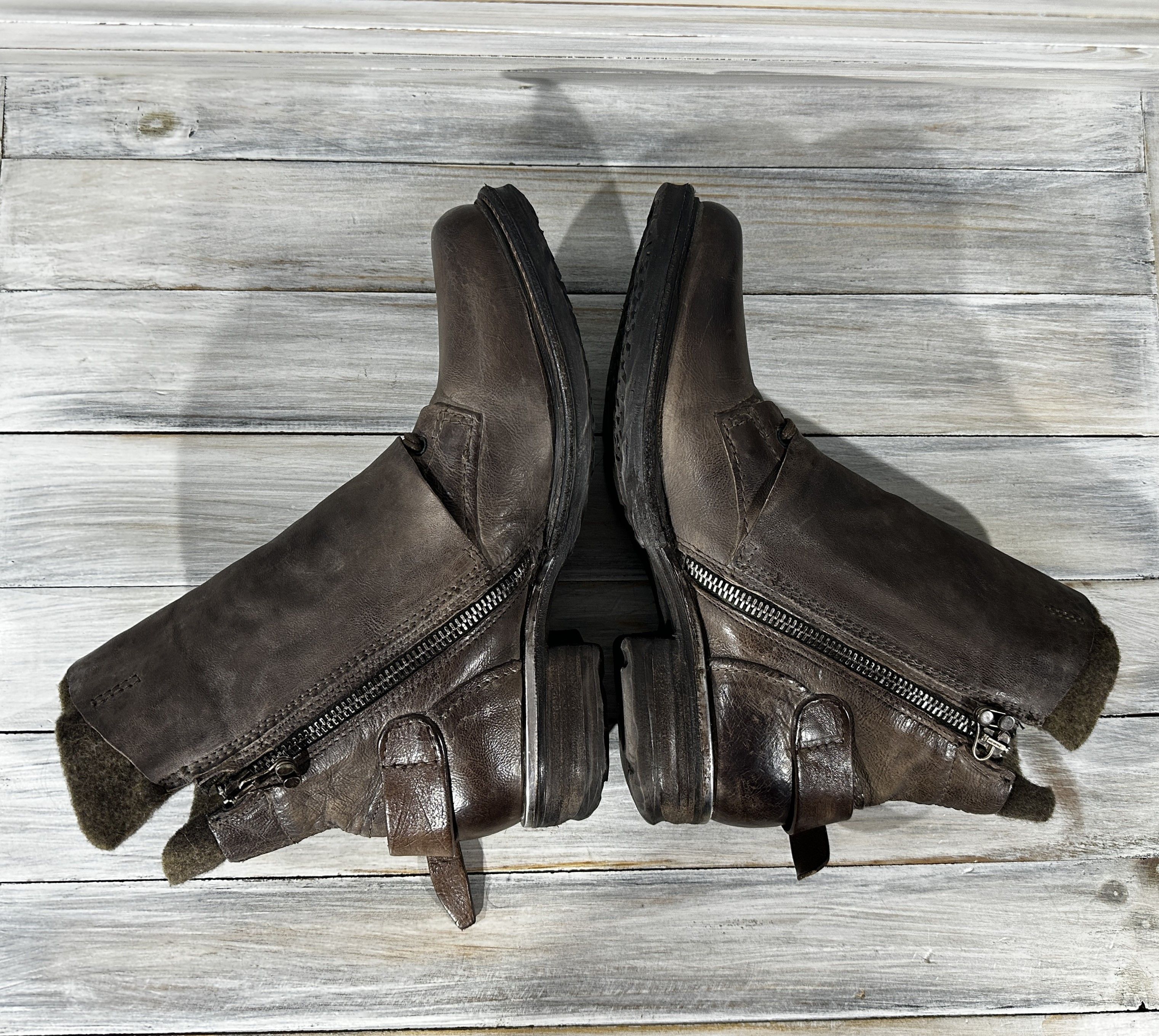 A.S.98 A.S.98 Lace Up Zip Leather Boots Made In Italy Luxury Brand Size US 9 / IT 39 - 7 Thumbnail