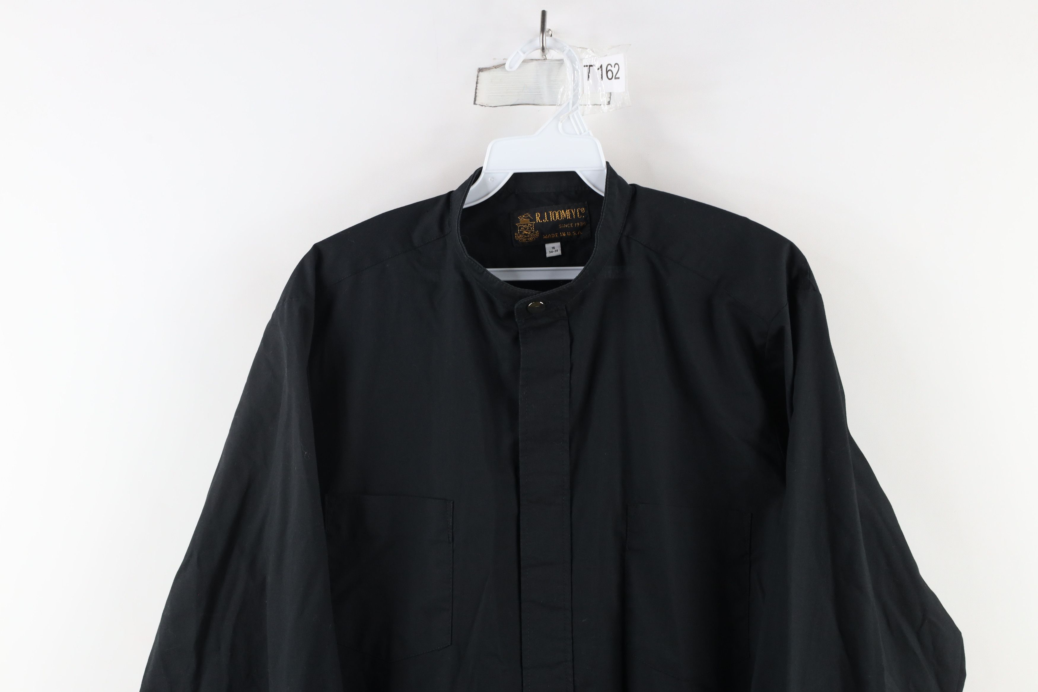 Vintage Vintage 60s 70s Streetwear Collar Button Shirt Black USA Size US M / EU 48-50 / 2 - 2 Thumbnail