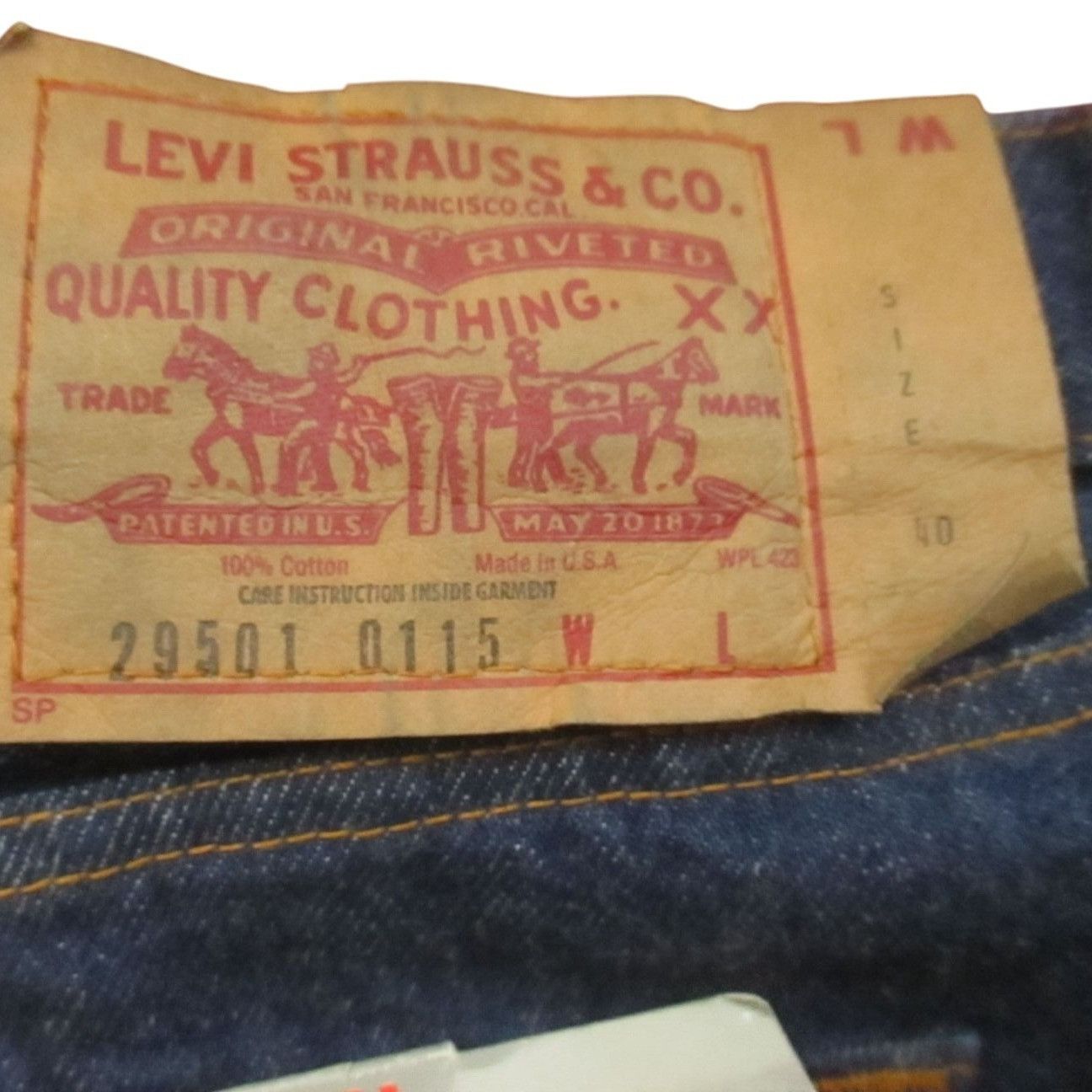 Vintage 26 40x34 Womens Levi's Vintage 501 Jeans Boyfriend 1984 2650 Size 40" / US 18 - 4 Thumbnail