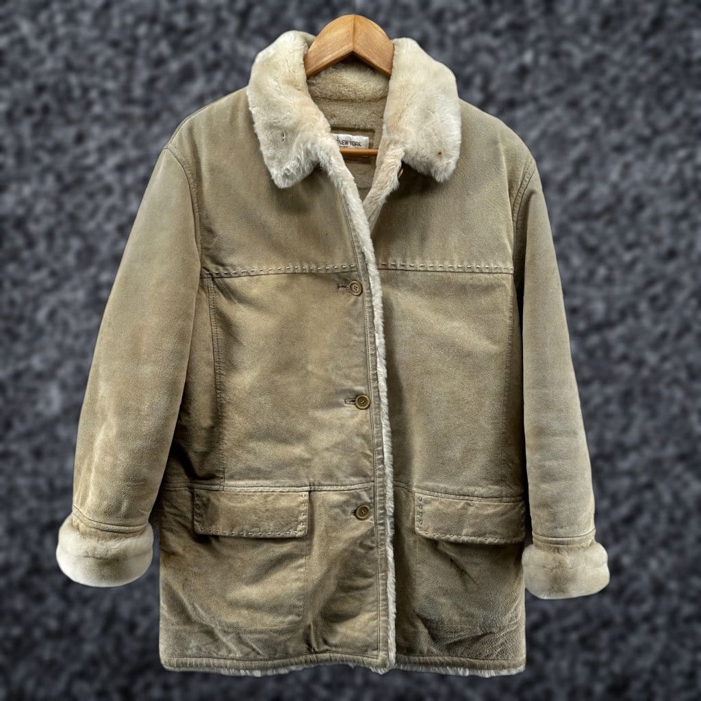 Jones New York Jones New York Sport Jacket Beige Women's M Faux Fur Long Sleeve Pockets Size M / US 6-8 / IT 42-44 - 1 Thumbnail