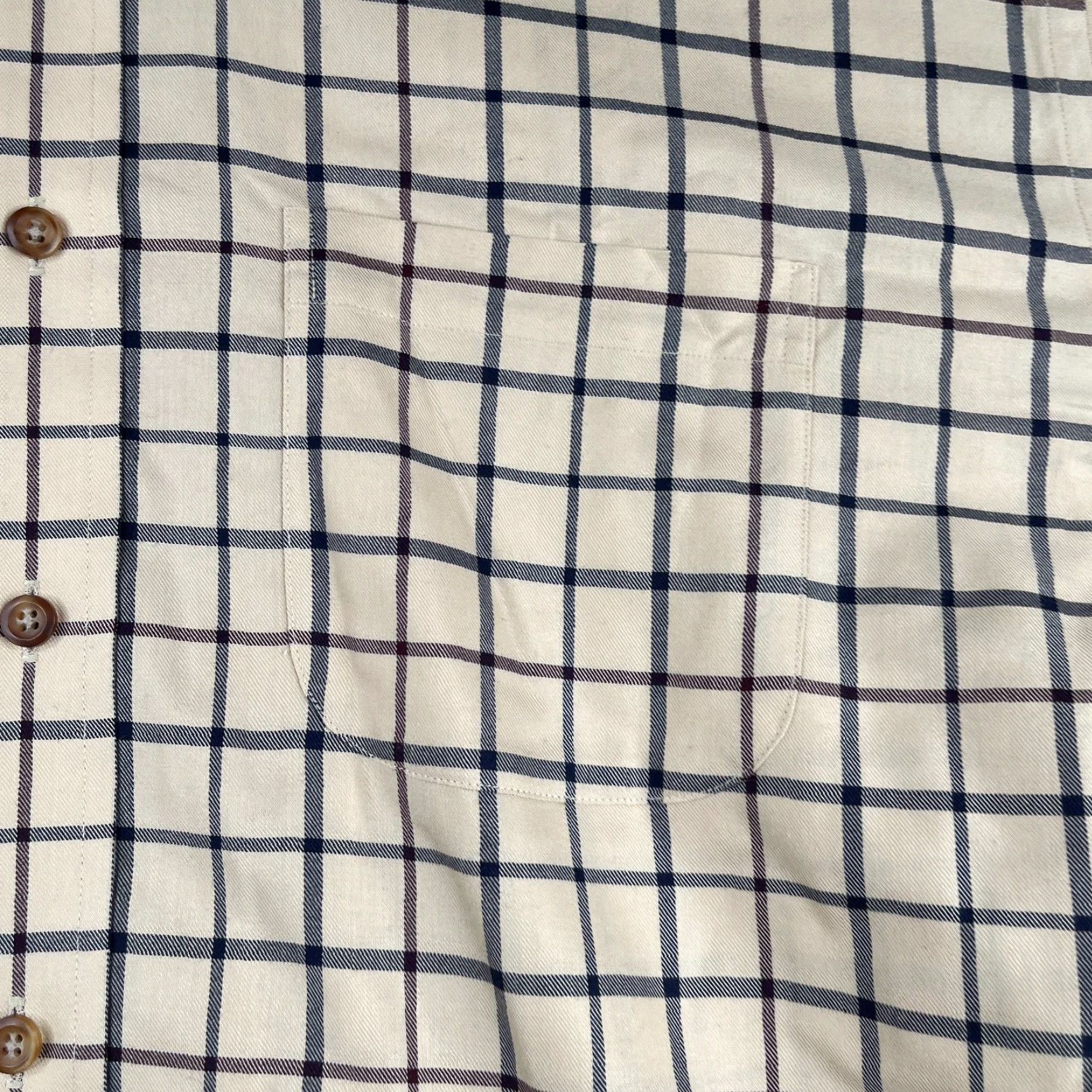 Brooks Brothers Brooks Brothers 346 Shirt Long Sleeve Button-Up Ivory Check Non-Iron Casual Size US L / EU 52-54 / 3 - 3 Thumbnail