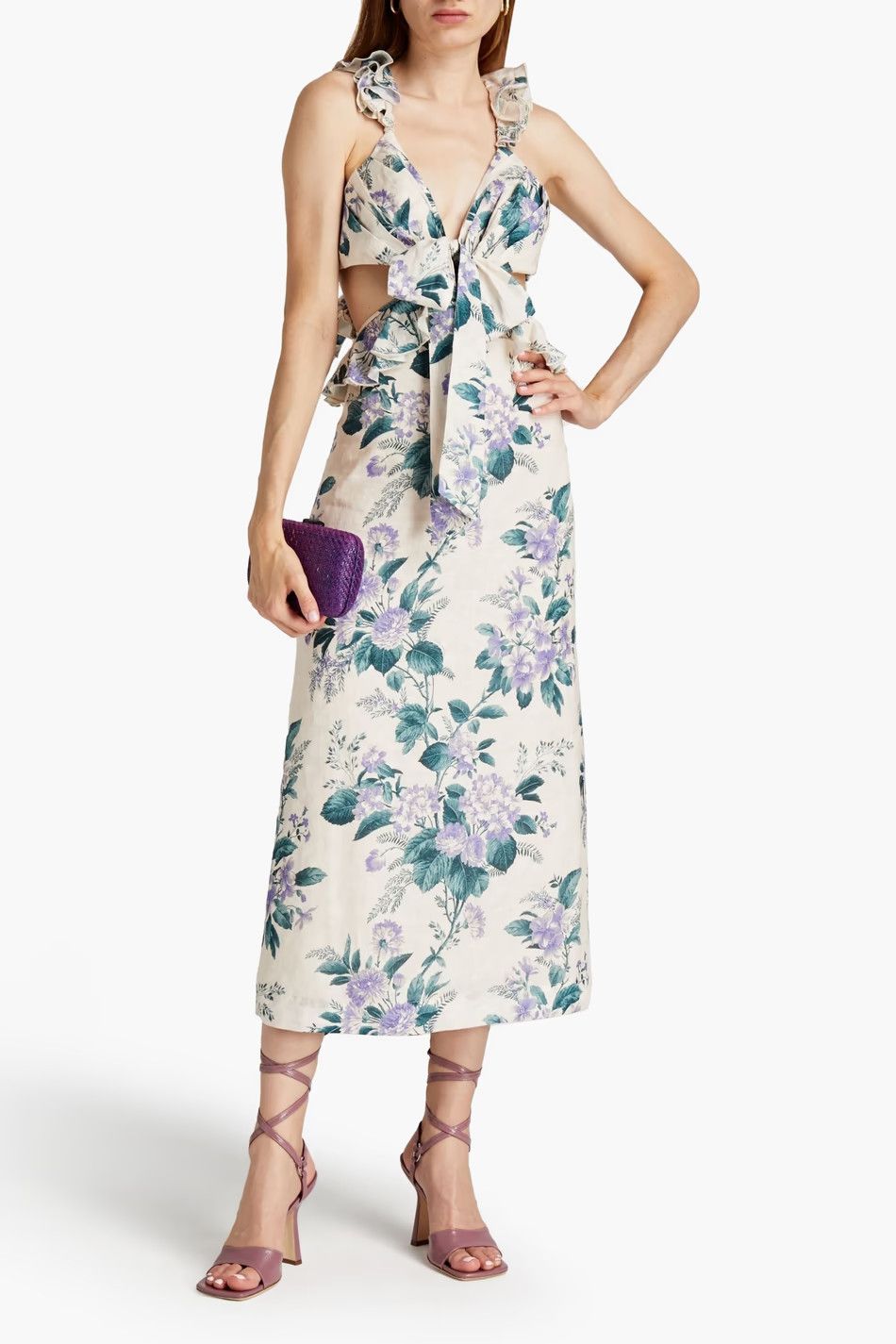 Zimmermann Cassia Ruffle Midi Dress Size M / US 6-8 / IT 42-44 - 1 Thumbnail