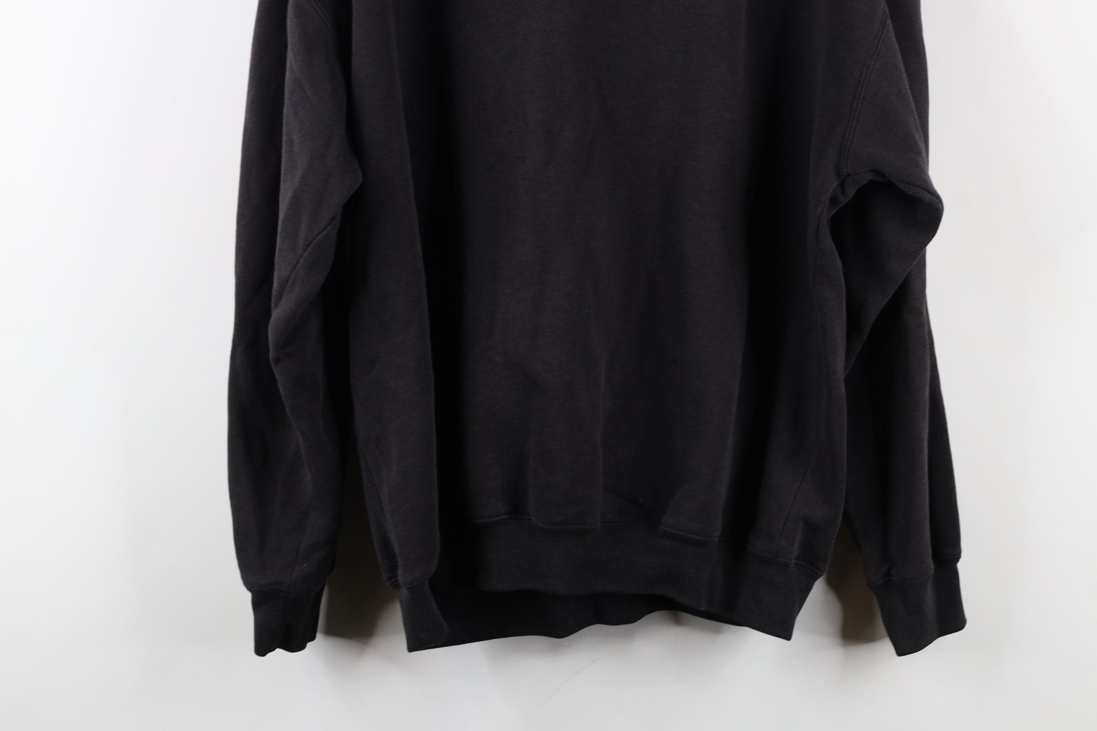 Vintage Vintage 90s Streetwear Collared Pullover Sweatshirt Black Size US L / EU 52-54 / 3 - 13 Thumbnail