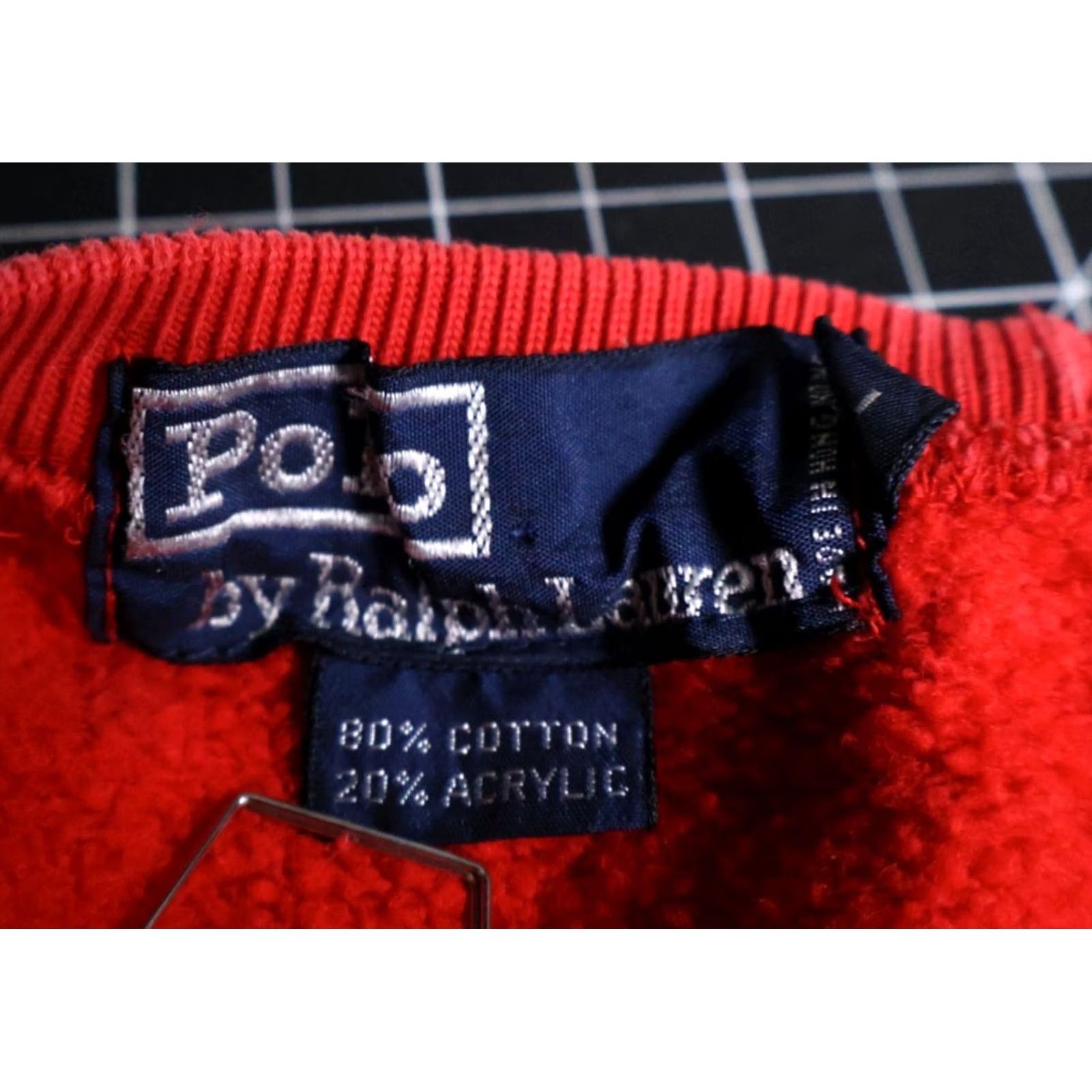 Polo Ralph Lauren VINTAGE Polo Ralph Lauren Sweatshirt Men's Large Red Crewneck Distressed Paint Splatter Embroidered Pony Hem Raglan Oversized 90s Retro Hipster Preppy Size US L / EU 52-54 / 3 - 3 Thumbnail