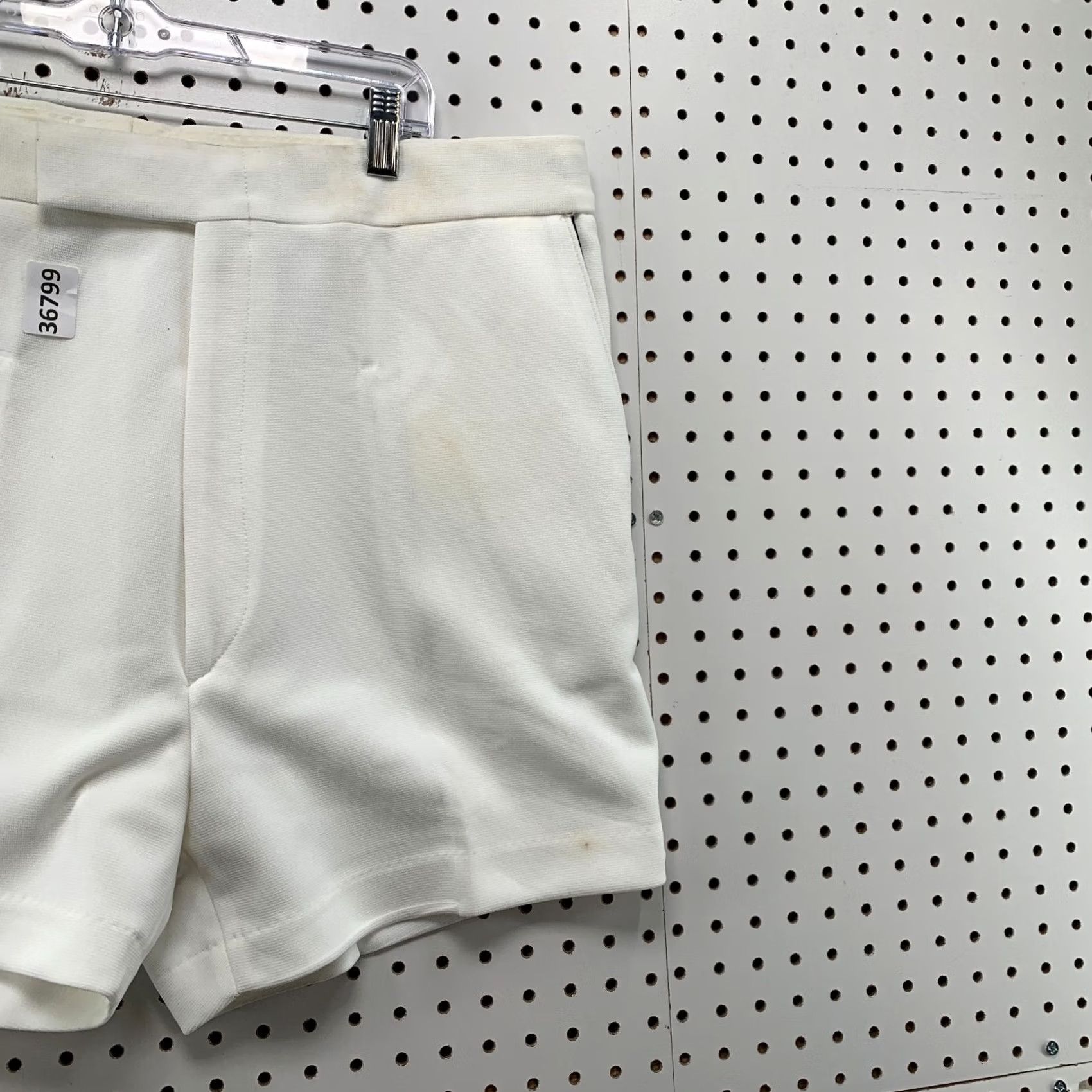 Wilson VINTAGE Wilson Tennis Shorts White Mens 40R Elastic Waist USA 80s Fits 40x3.5 Size US 40 / EU 56 - 4 Thumbnail