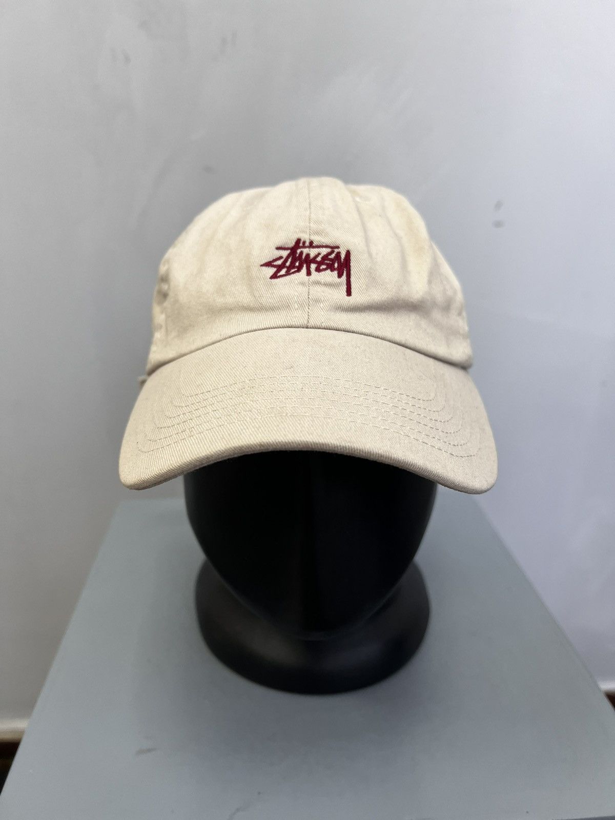 Stussy × Vintage Stussy SKATER Y2k sk8 beige Cap Hat Size ONE SIZE - 3 Thumbnail