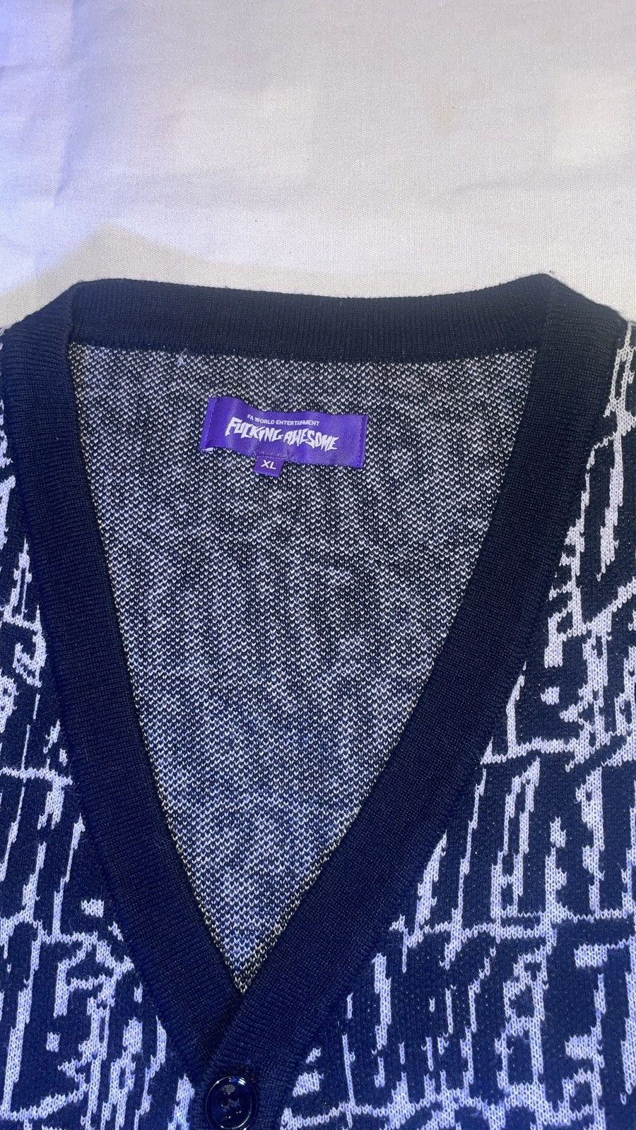 Fucking Awesome Fucking awesome black an white cardigan Size US XL / EU 56 / 4 - 10 Thumbnail