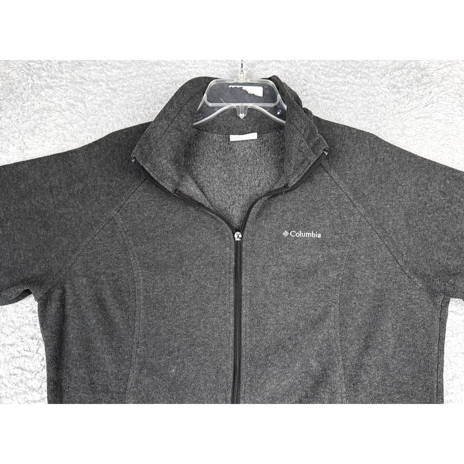 Vintage Columbia Fleece Jacket Womens Large Gray Full Zip Pockets Drawcord Hem Warm Size L / US 10 / IT 46 - 4 Thumbnail