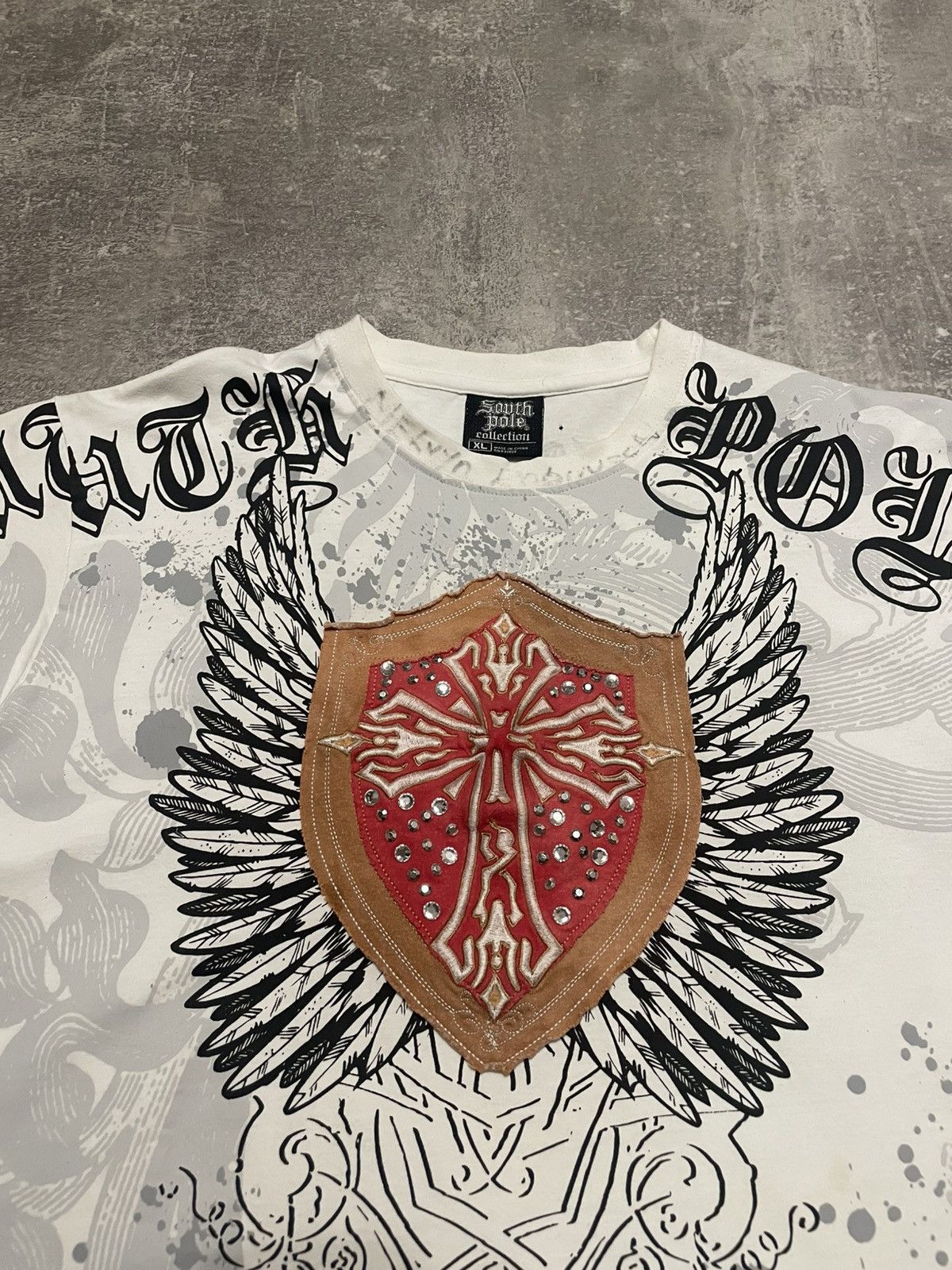 Southpole Vintage South Pole All Ower Print Rap T-Shirt 90s Size US XL / EU 56 / 4 - 2 Thumbnail