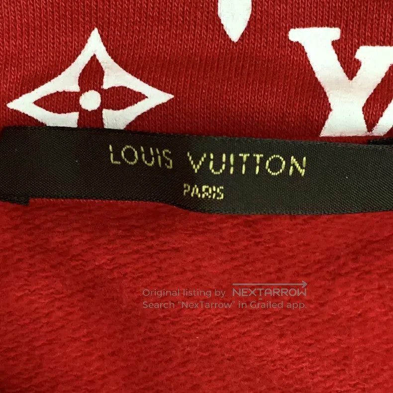 Louis Vuitton Louis Vuitton Red logo full-print cotton hooded drawstring Size US XXS / EU 40 - 6 Thumbnail