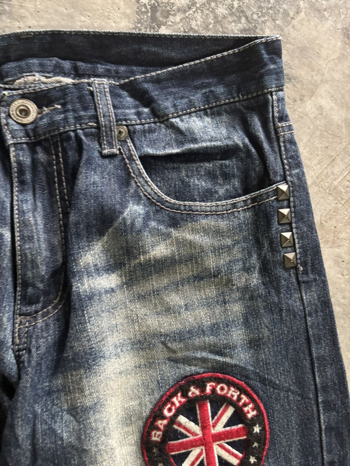 Hysteric Glamour DISTRESSED BACK&FORTH JAPANESE DENIM STUDDED GRUNGE SPLATTER Size US 33 - 7 Thumbnail