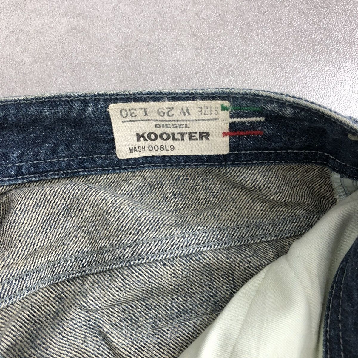 Diesel × If Six Was Nine × Le Grande Bleu (L.G.B.) 🇮🇹 2000s Diesel Industry Koolter Distressed Faded Jeans Size US 29 - 13 Thumbnail