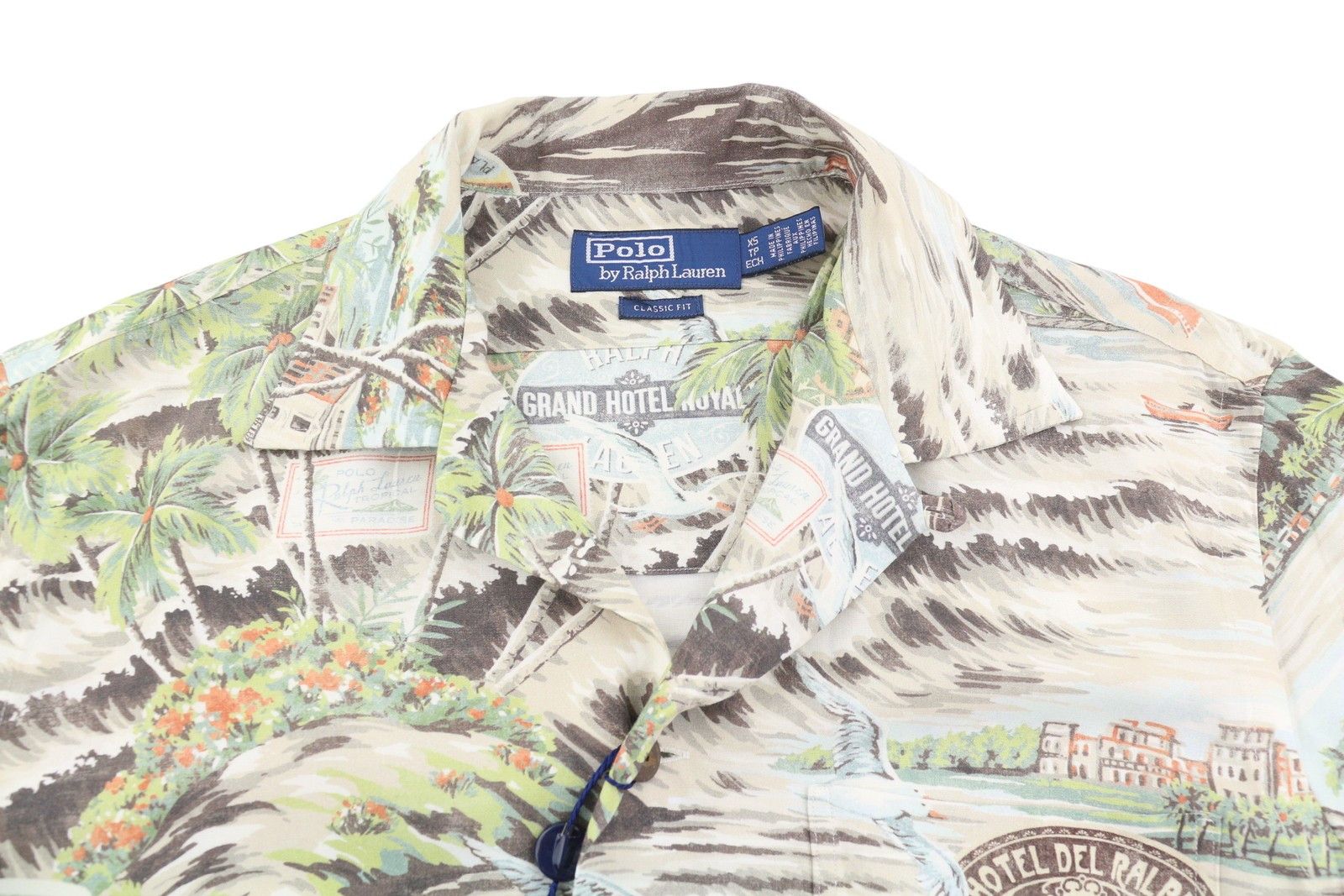 Ralph Lauren XS Patterned Fit Spread Neck Short Sleeve 87028 Size US XS / EU 42 / 0 - 4 Thumbnail